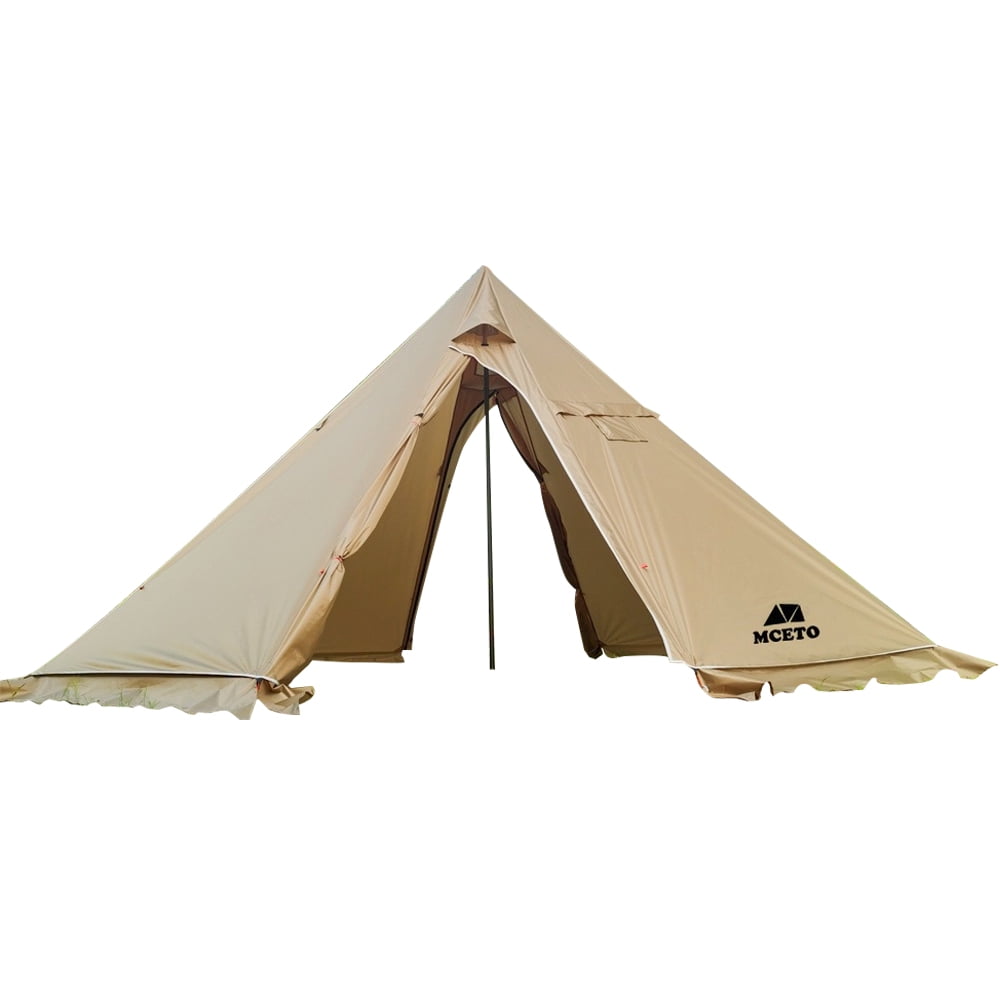 Tipi Tent, 5-8 People, Huiop Cousopo Buzhi, with Stove - Ideal for Camping and Outdoor Adventure
