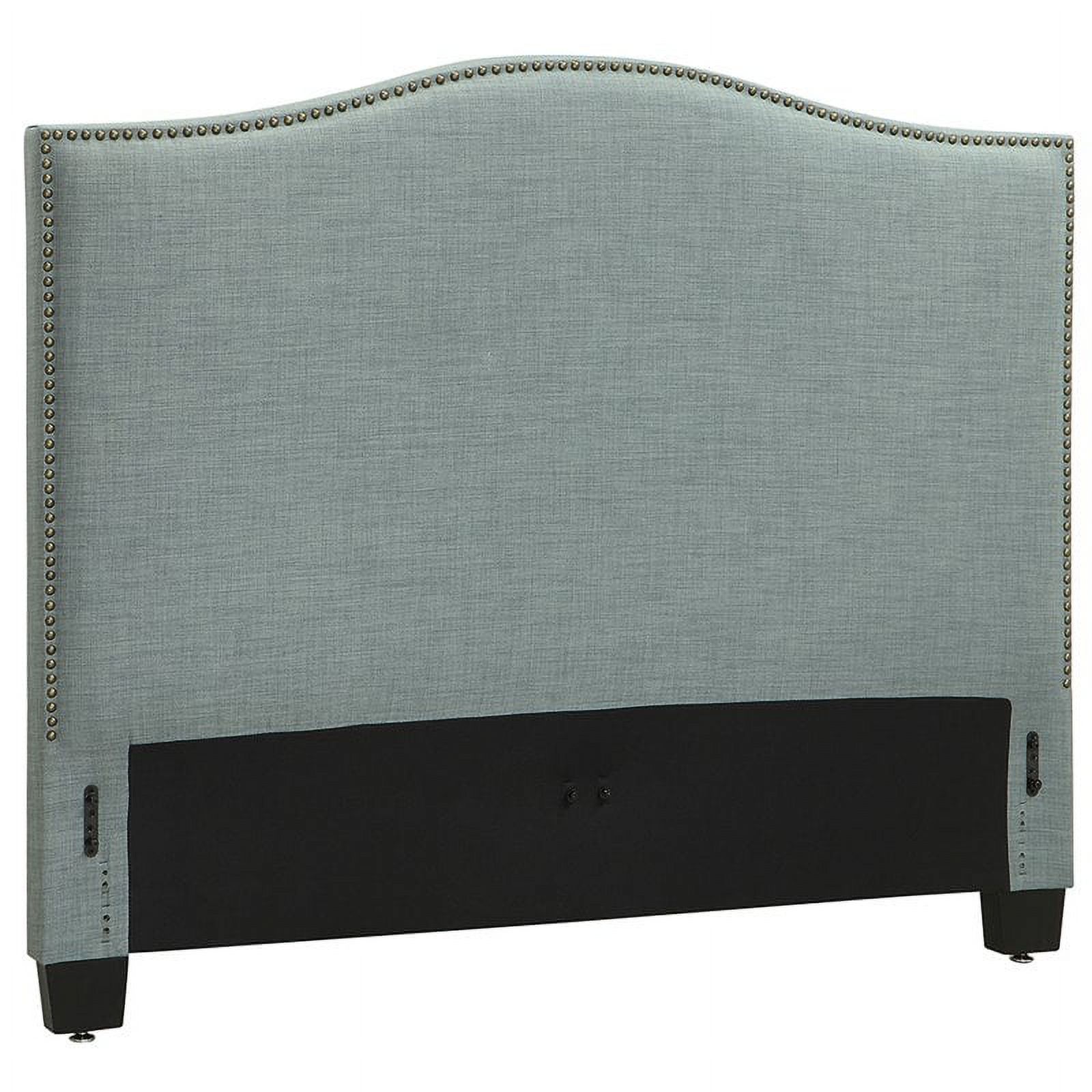 Bowery Hill Traditional Wood Camelback Queen Panel Headboard in Blue bird