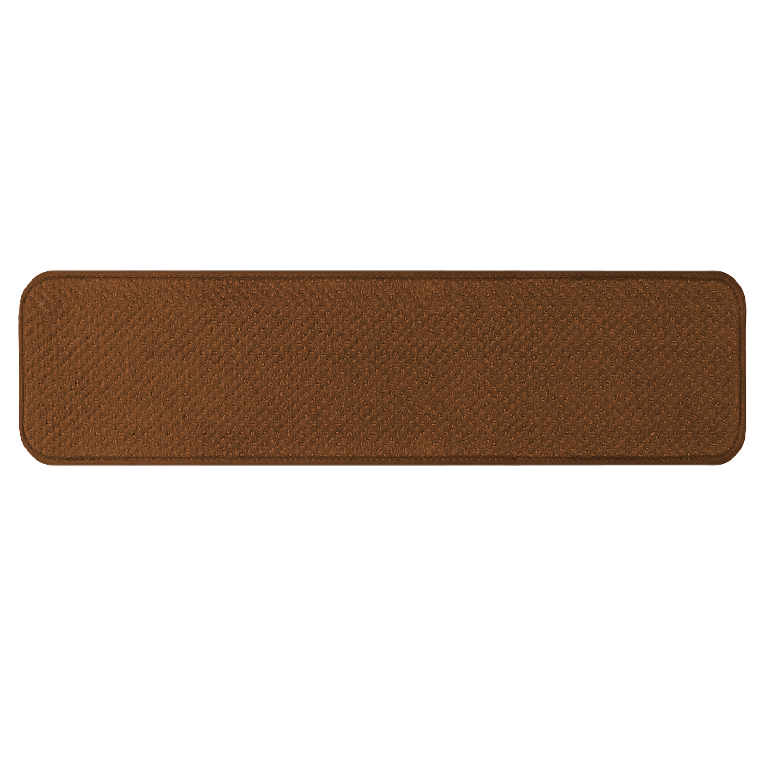 Set of 15 Skid-Resistant Carpet Stair Treads - Toffee Brown - 8 Inches X 23.5 Inches