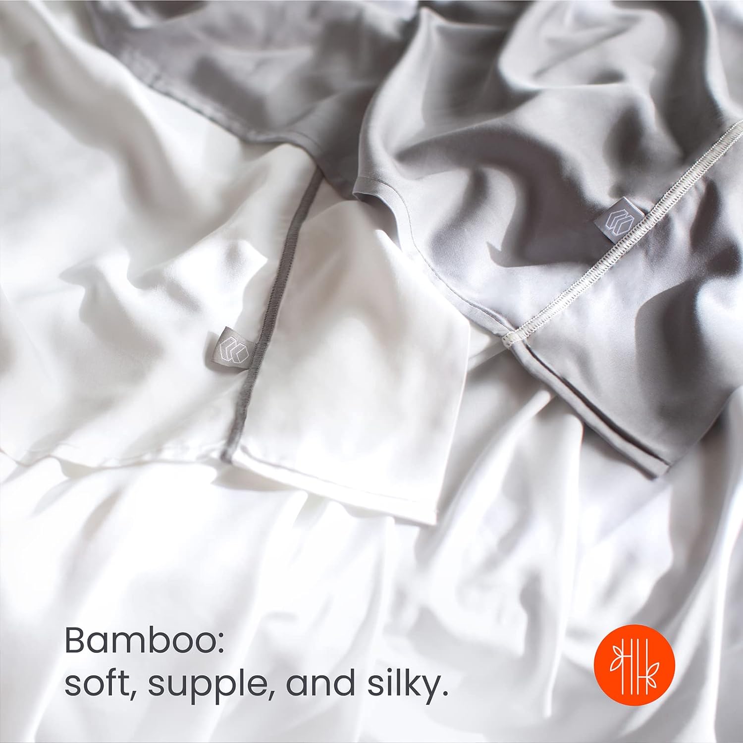 Bamboo Bed | 100% Viscose From Bamboo | Breathable With Temperature Control | Soft, Silky,  Light Bed (Gray, Cal King)