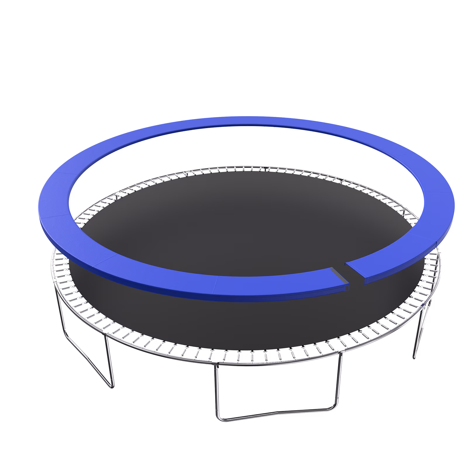 15FT Trampoline Spring Cover Replacement Pad No Holes for Poles Water-Resistant Universal Round Trampoline Pad-Blue