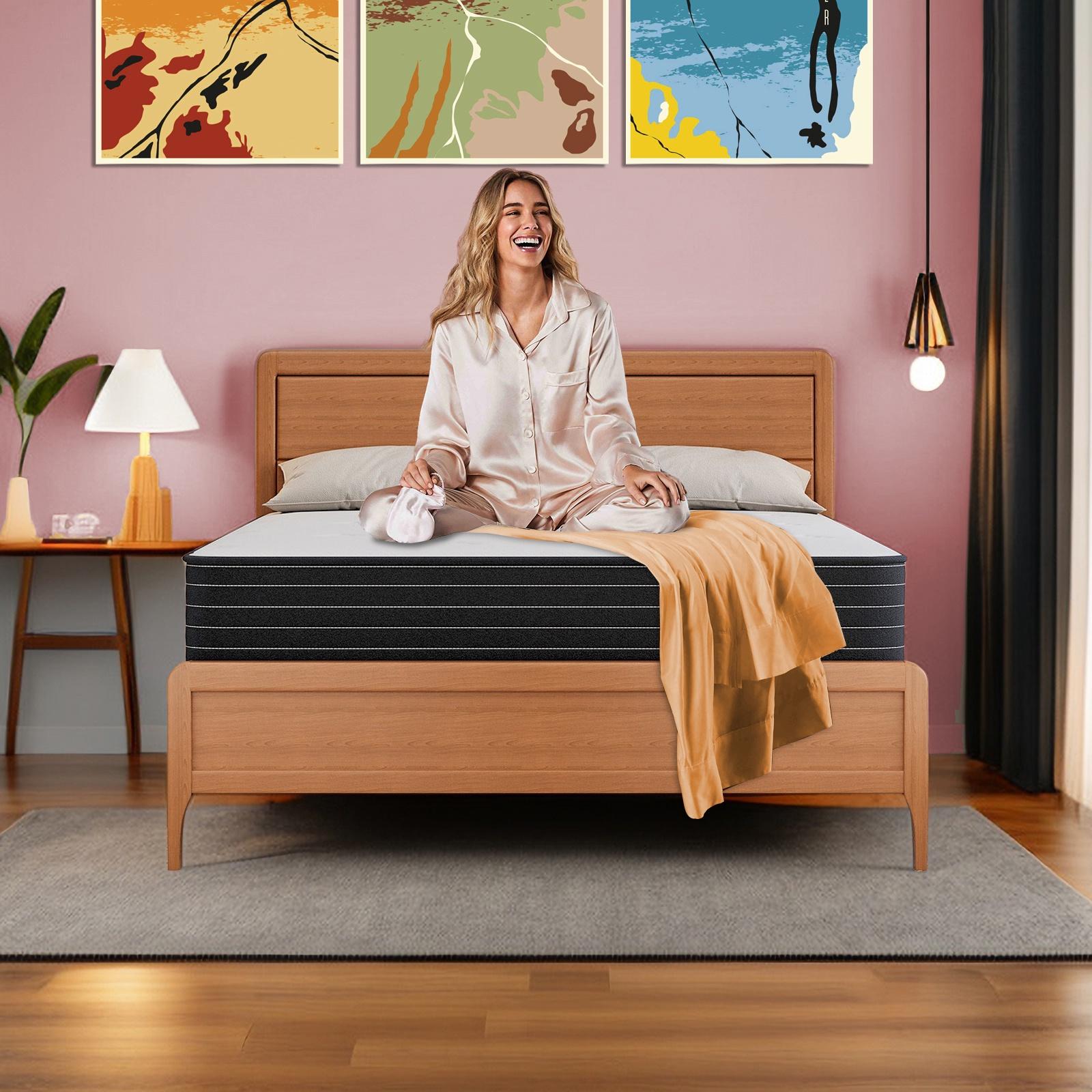 Glavbiku Full Size Mattresses,12inch Spring Breathable Memory Foam Hybrid Mattresses in a Box,Adult