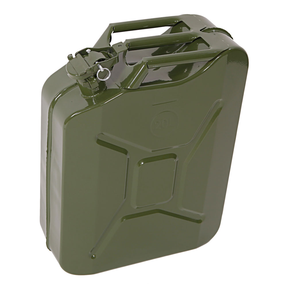 5 Gallon Emergency Backup Jerry Can, Portable American Gasoline Petrol Oil Fuel Storage Tank Army Green