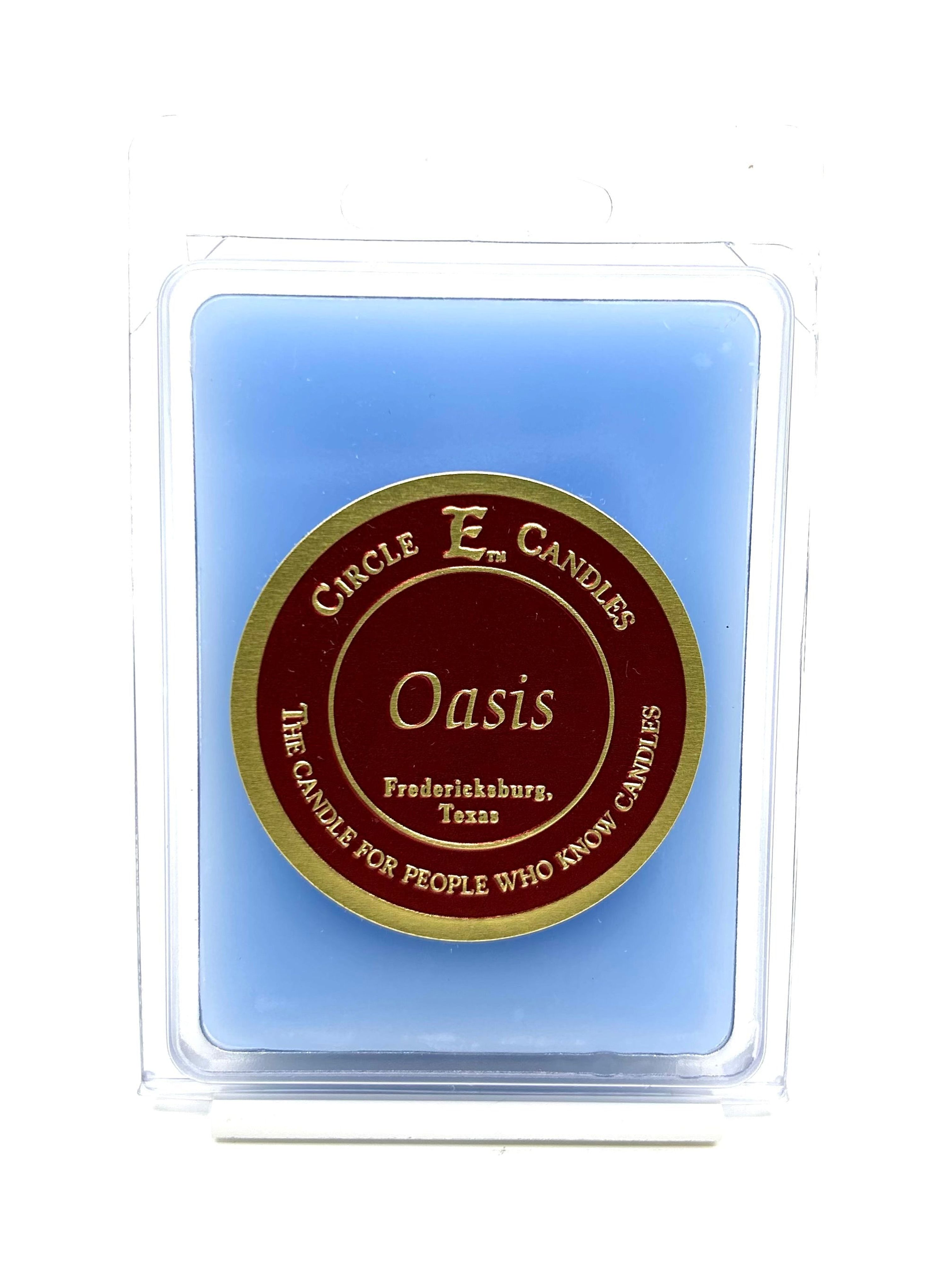 Circle E Candles Wax Melt Tart, Oasis Scent, Pack of 6 Tarts, Extra Small Size 3oz