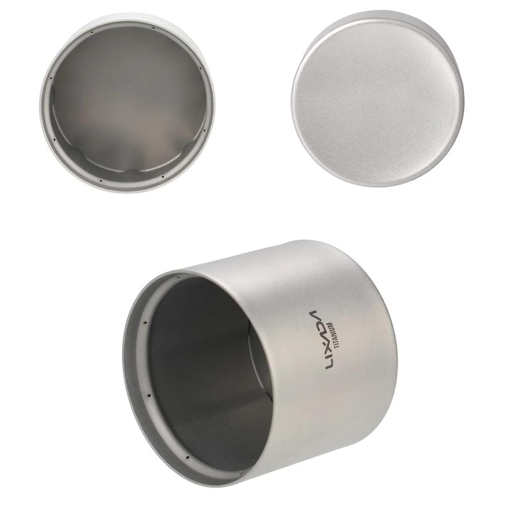 Lixada Mini Lightweight Titanium Liquid Spirit Furnace with Cross Stand Rack for Outdoor Camping Backpacking Hiking