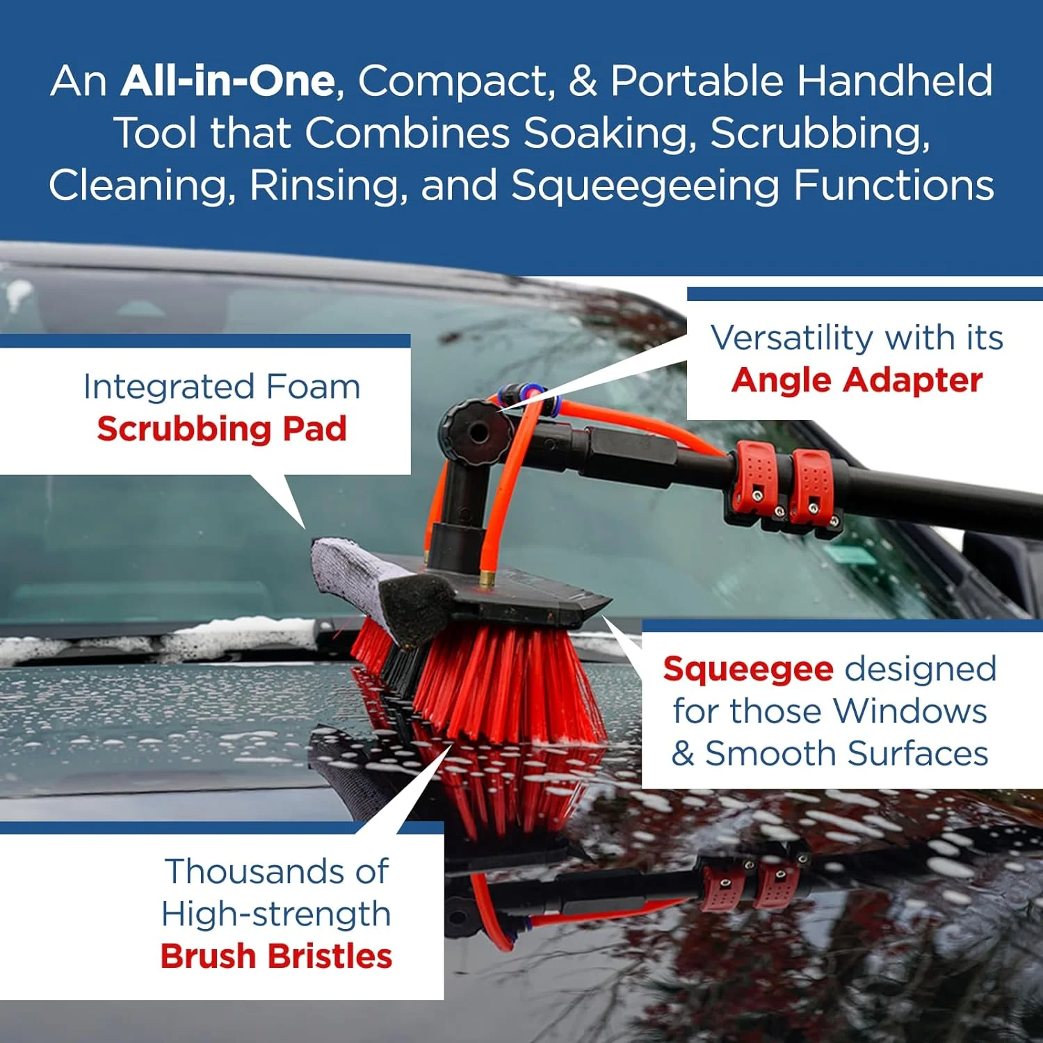 Trend Makers 15ft HydroCleaner XL - Telescoping Wash Wand, High-Intensity Power Water Jets