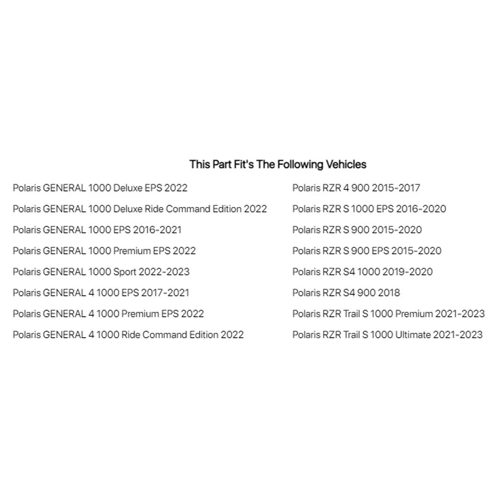 Tusk Steering Rack Tie Rod Kit Right For POLARIS RZR S 1000 EPS 2016-2020