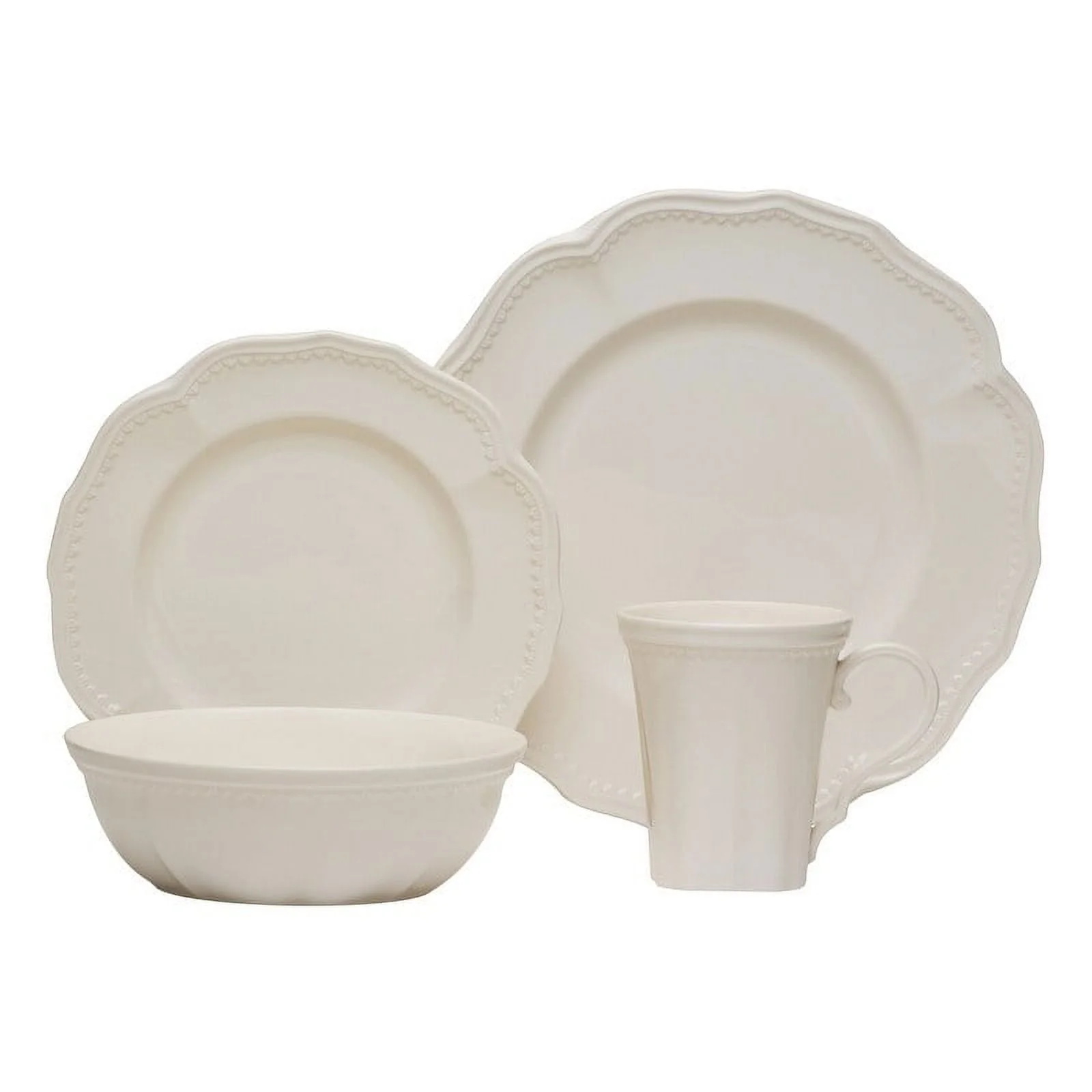 Red Vanilla Classic White 16-piece Dinner Set