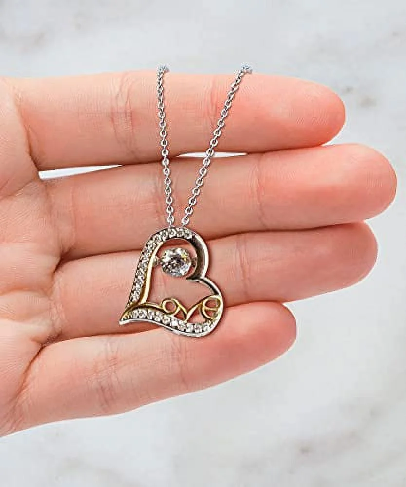 amangny Epic Grandma Gifts, No Matter How Much You Eat, Grandmas Won't Believe That You're Not, Cool Christmas Love Dancing Necklace from Grandmom