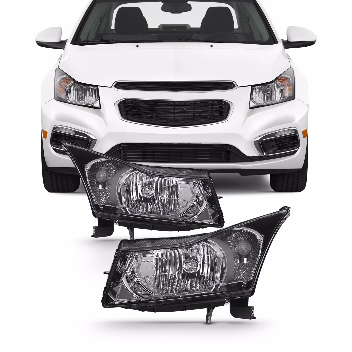 AKKON - For 2012-2015 Chevy Cruze / 16 Cruze Limited Halogen Model Driver Left + Passenger Right Side Pair