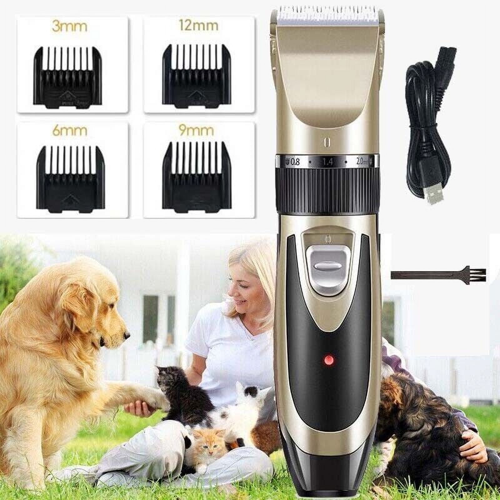 Cat Dog Pet Grooming Kit Electric Hair Clipper Trimmer Set Rechargeable Cordless