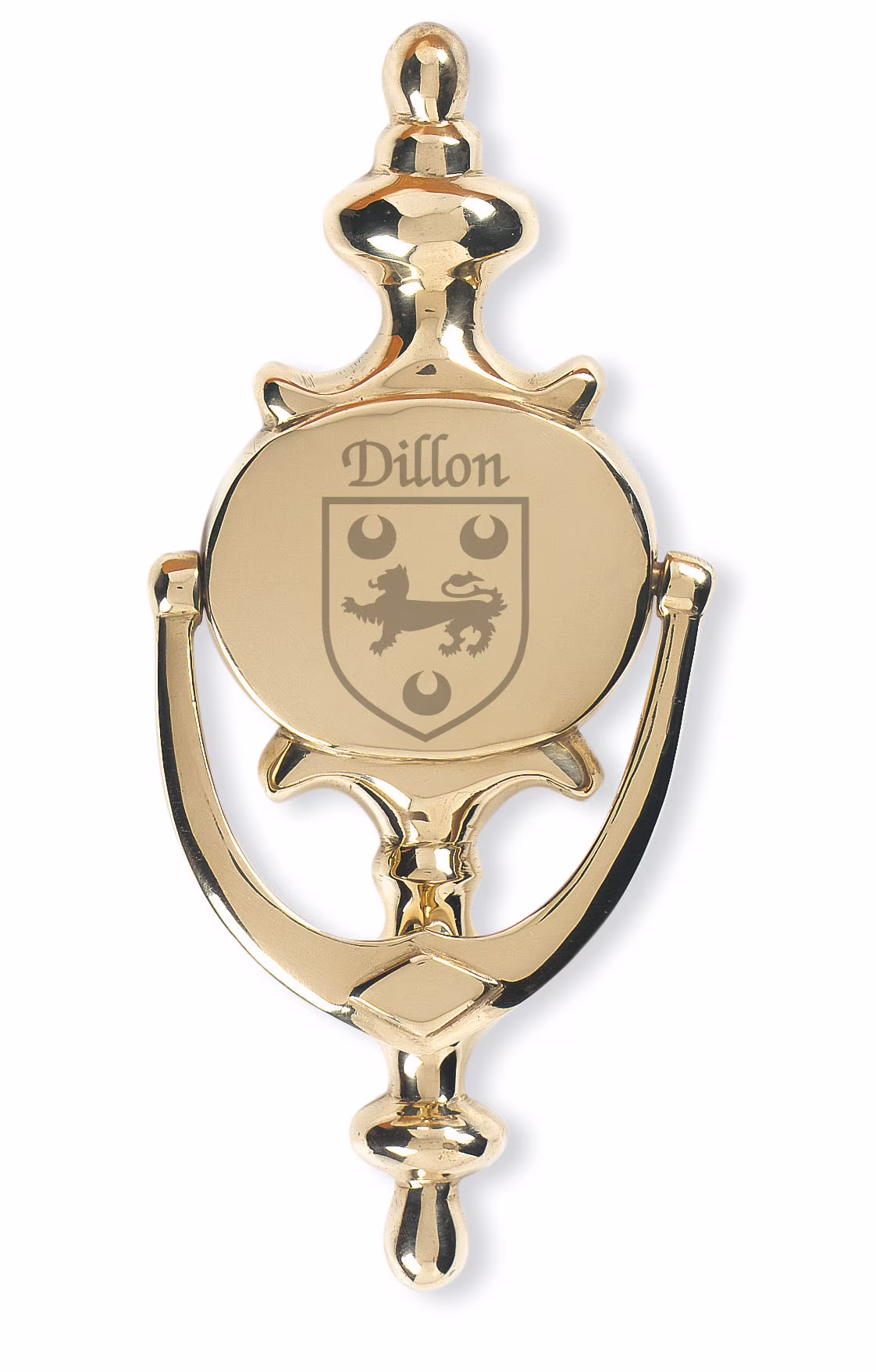 Dillon Irish Coat of Arms Brass Door Knocker