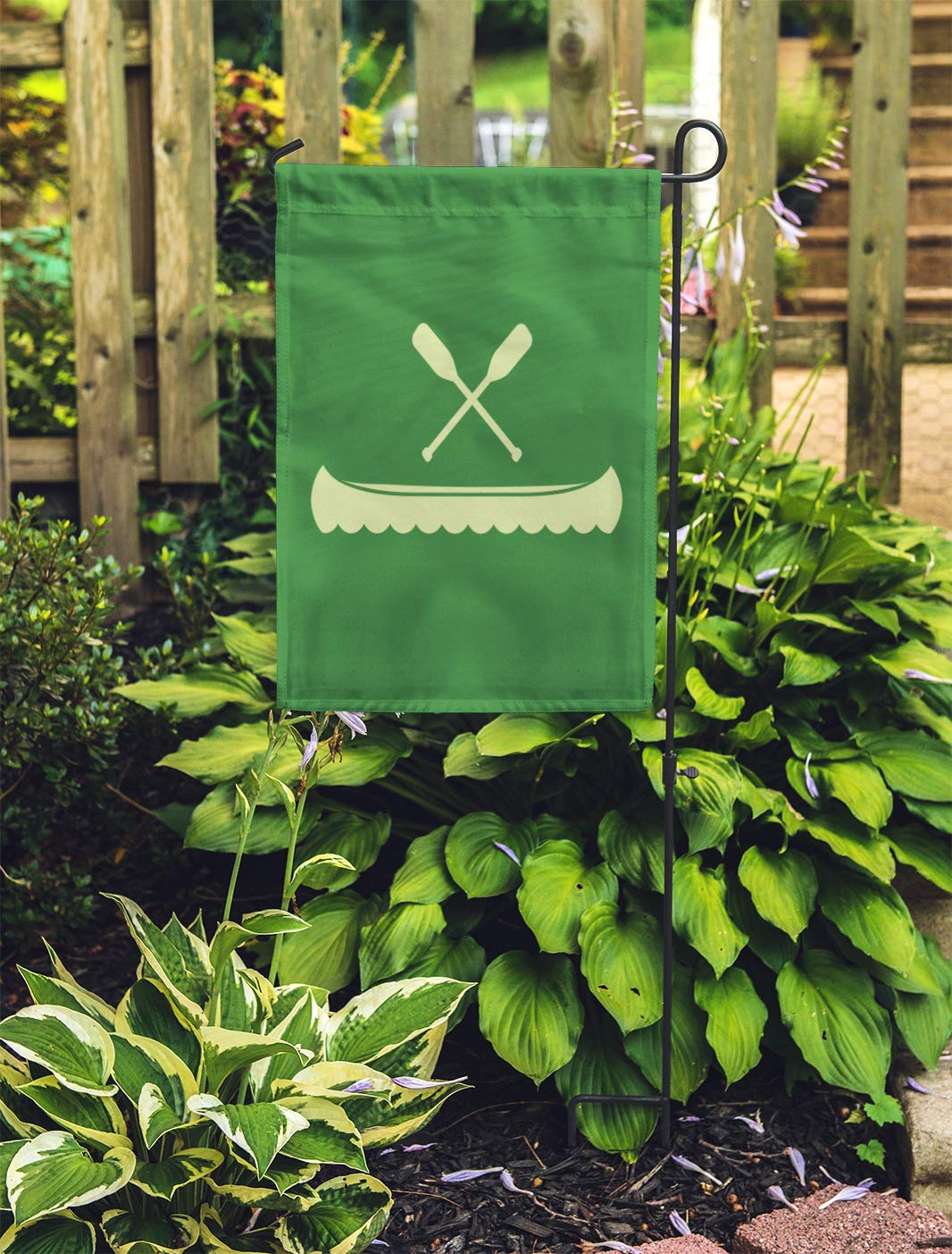 LADDKE Paddle Canoe and Crossed Oars Graphic Flat River Rowing Activity Garden Flag Decorative Flag House Banner 28x40 inch