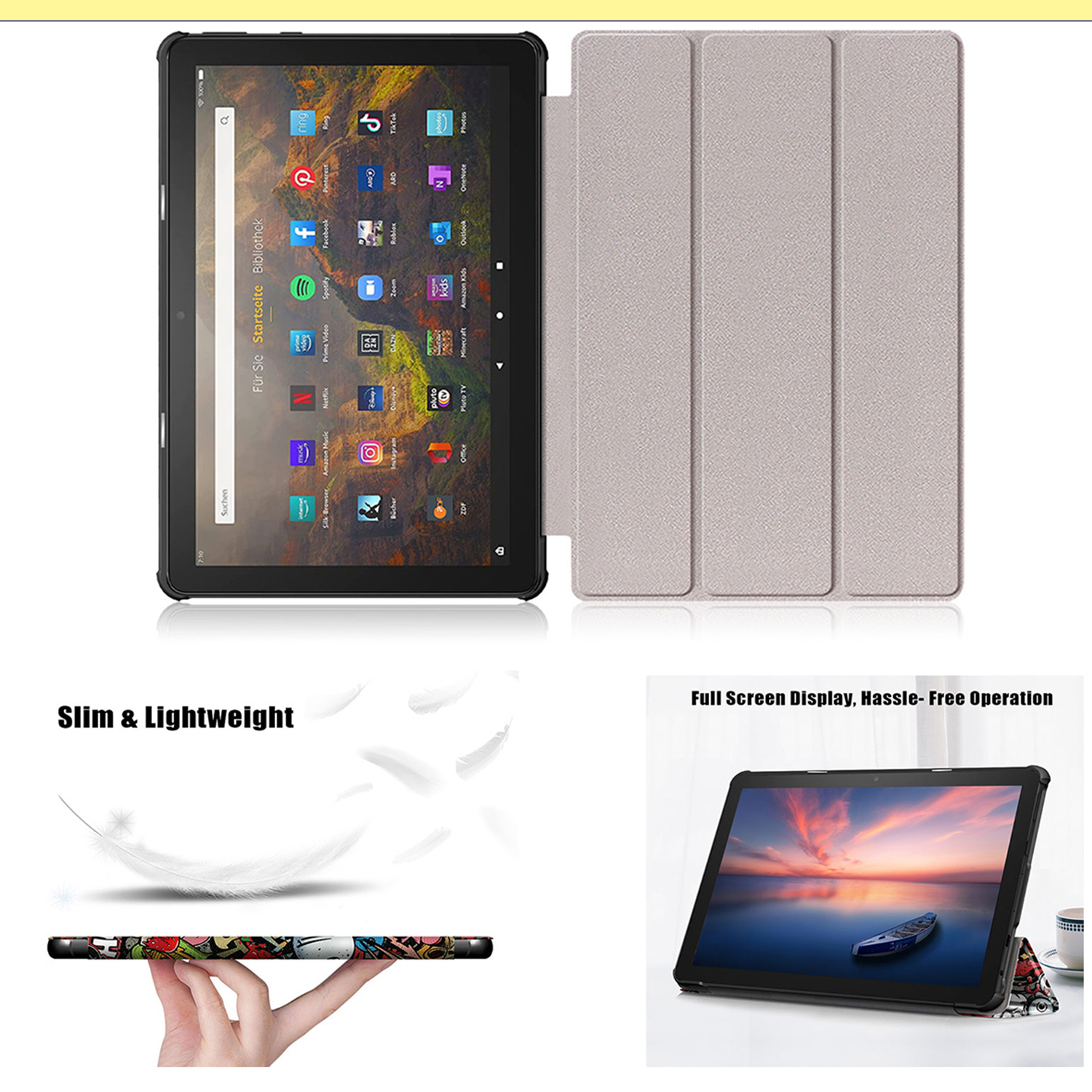 UUCOVERS Kindle Fire HD 10 Case (Only Fit 11th Generation, 2021 Release) and 10.1