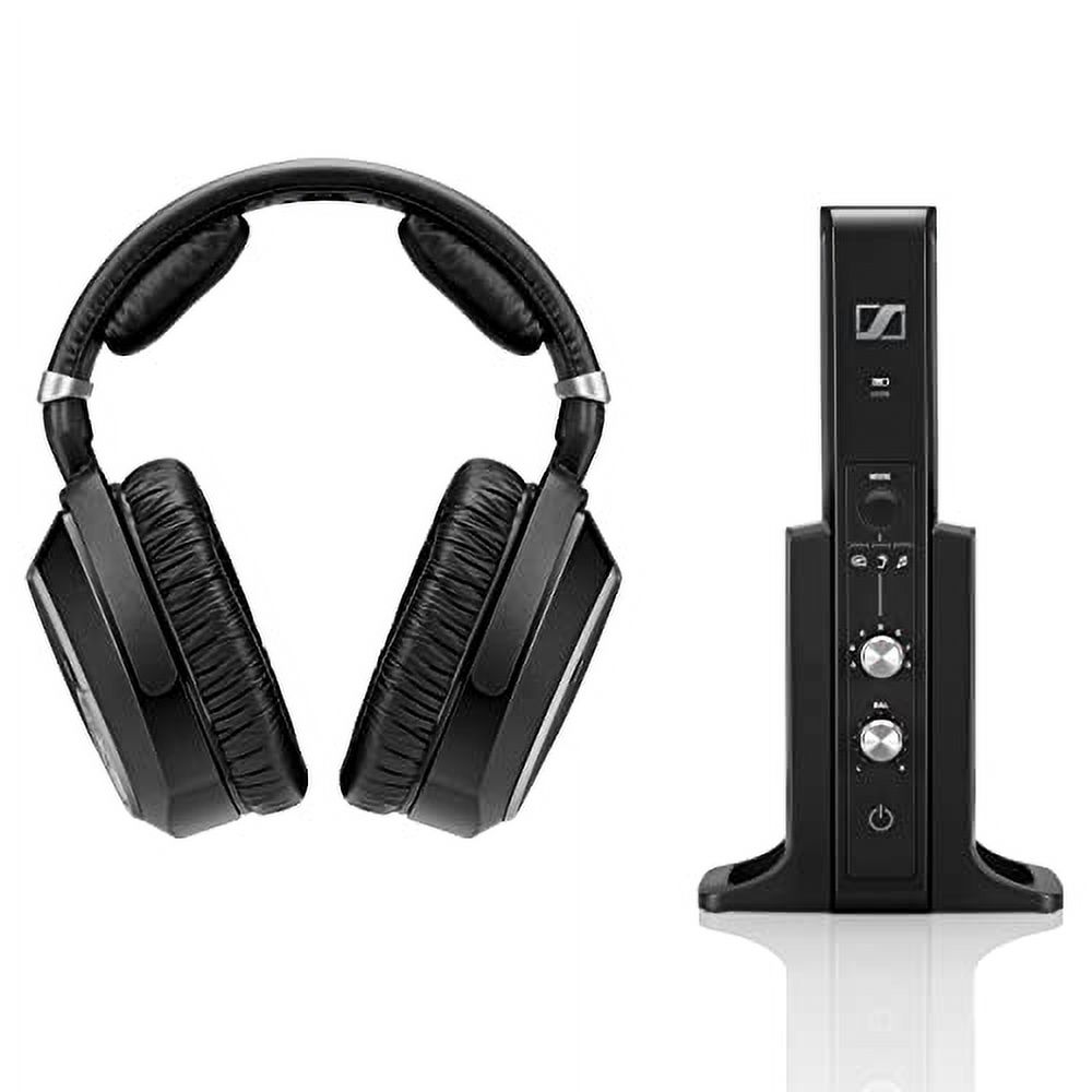Sennheiser Consumer Audio RS 195 RF Wireless Headphone Systems for TV Listening with Selectable Hearing Boost Preset,Black