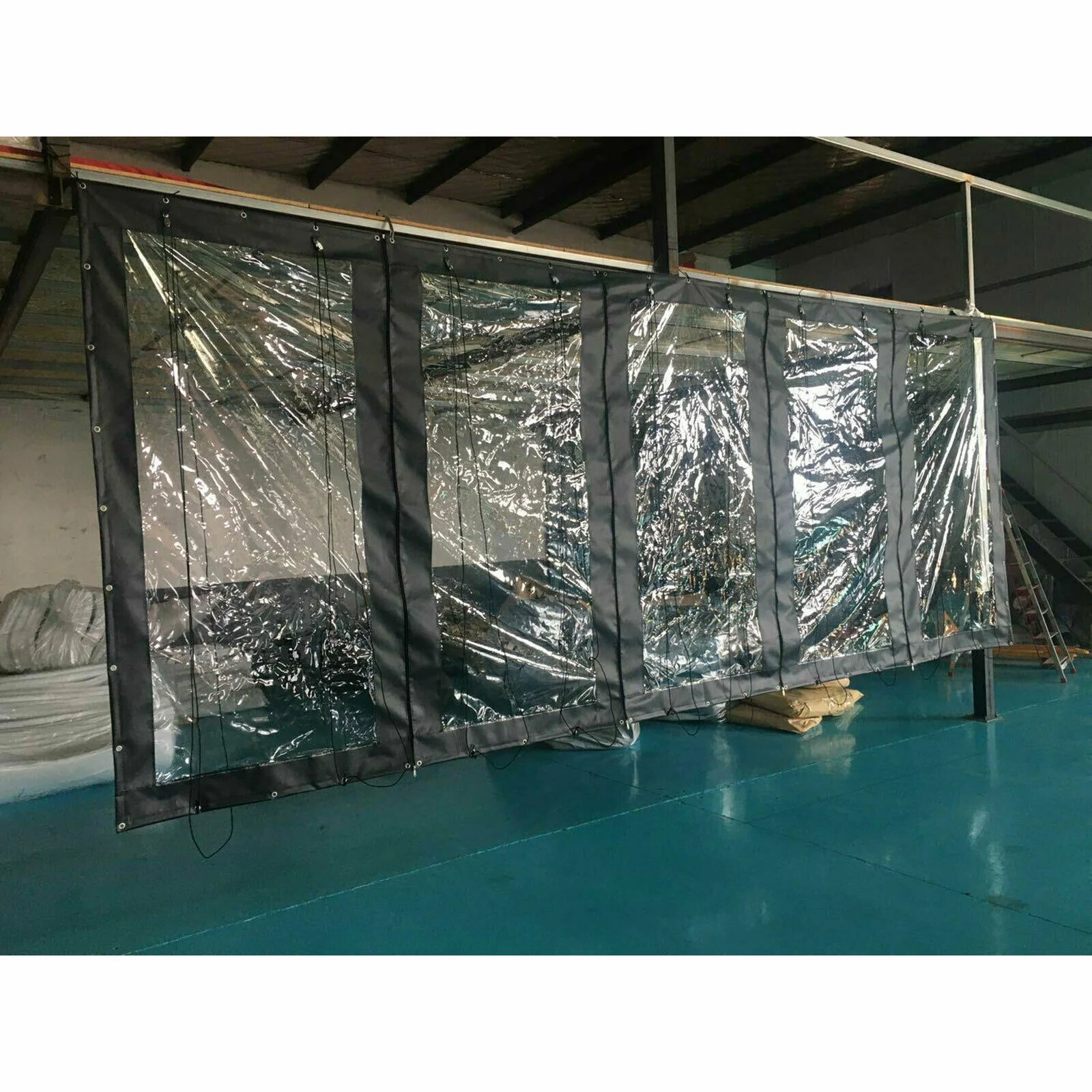 YIYIBYUS PVC Tarp Clear Waterproof Awning Canopy Roll Up Patio Enclosure Curtain Sun Shade Rainproof Tarpaulin Commercial 0.5mm