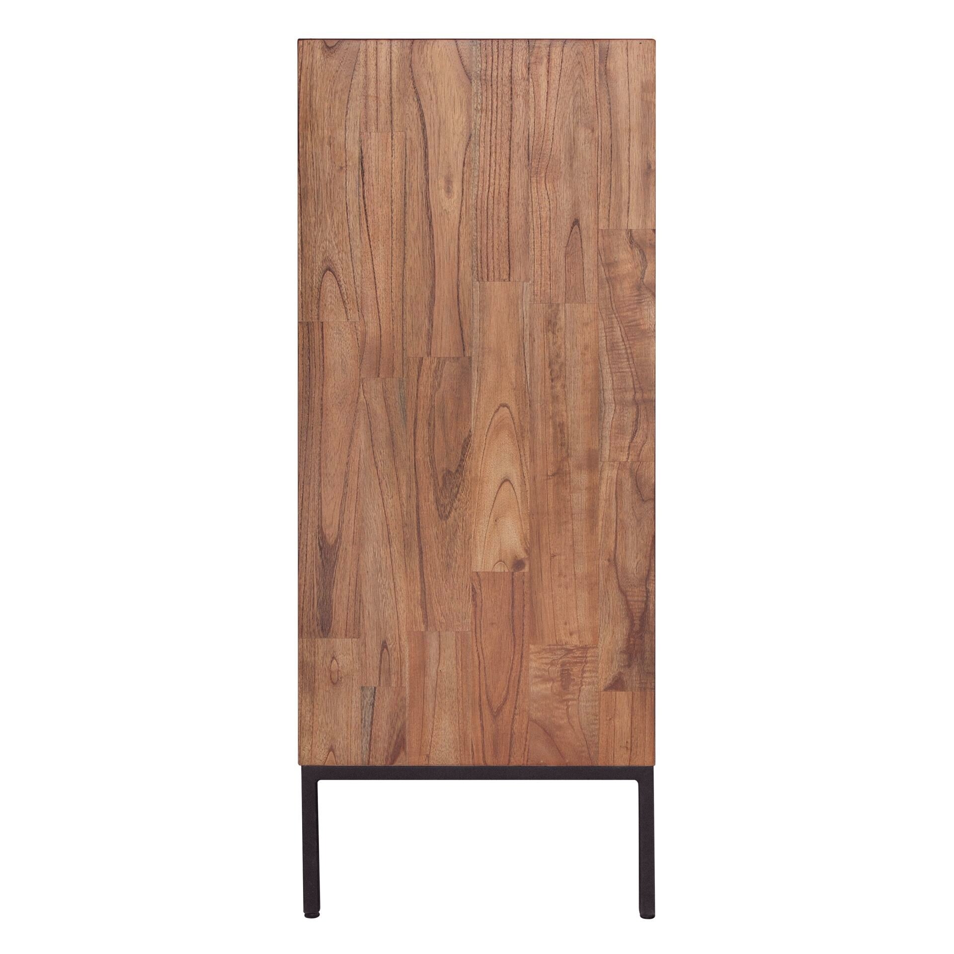 Hathaway 5-Drawer Chest Brown Lacquer