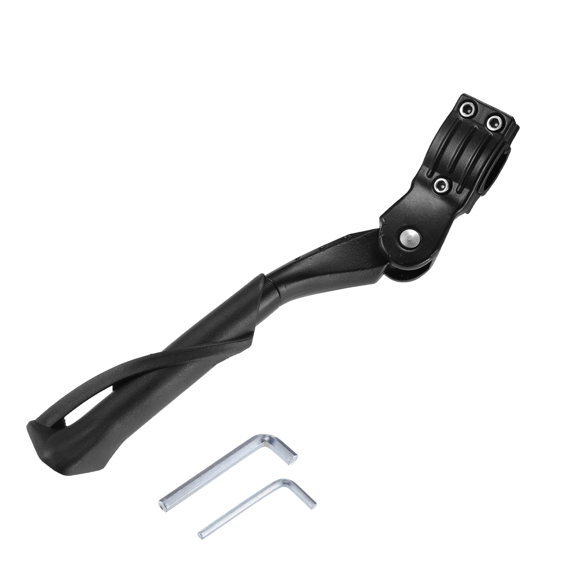 Unique Bargains 1 Set Fit 20-22 Inch Bicycles Adjustable Bicycle Stand w/ Central 3 Holes Non-Slip Side Stand Kickstand