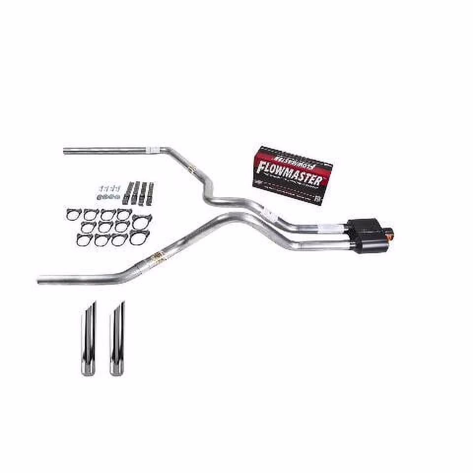 Silverado 96-99 dual exhaust 2.5 MA pipe Flowmaster Super 10 SW Tip