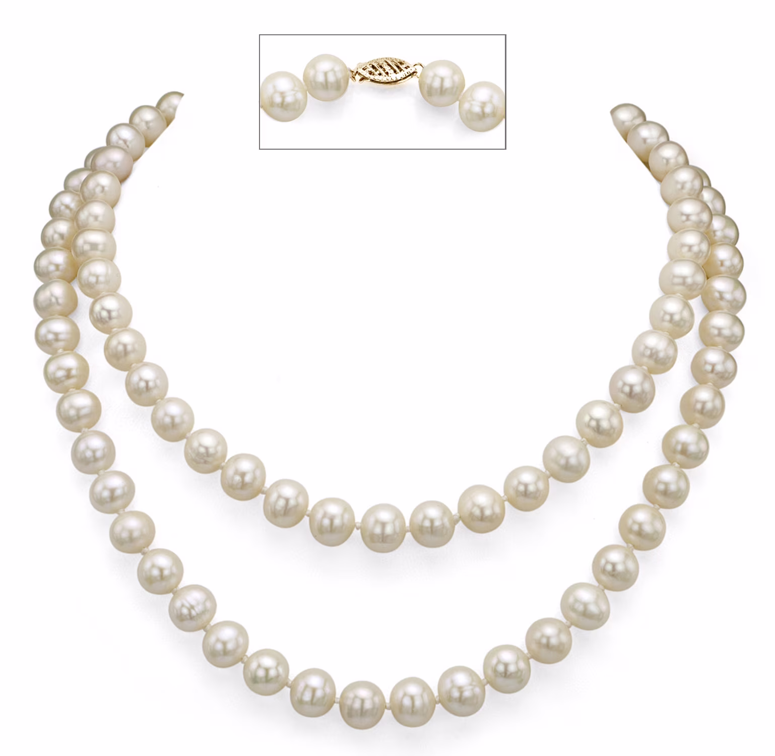 ADDURN 18kt Yellow Gold 10-11mm Freshwater White Pearl 30