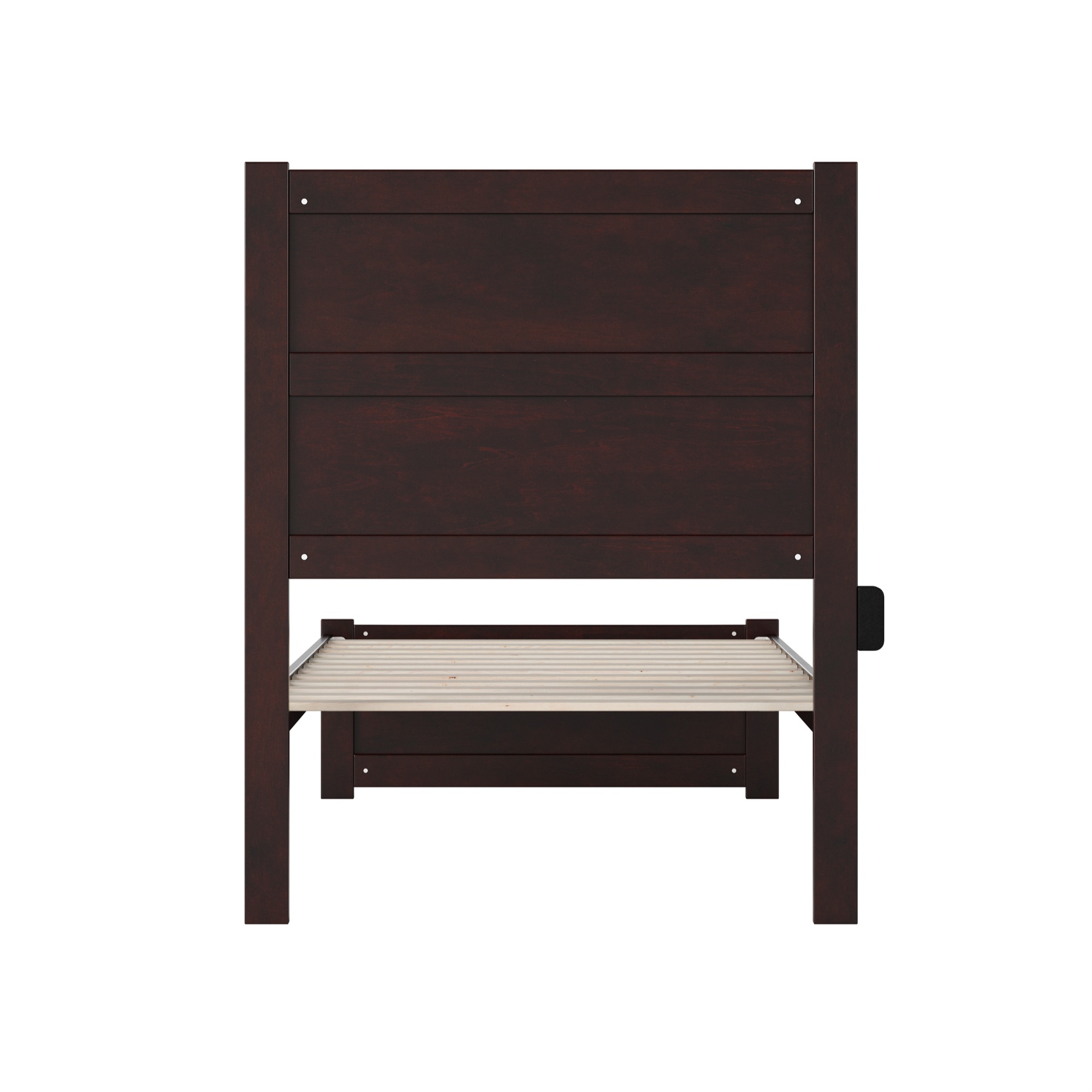 AFI NoHo Twin Solid Wood Bed with Footboard in Espresso