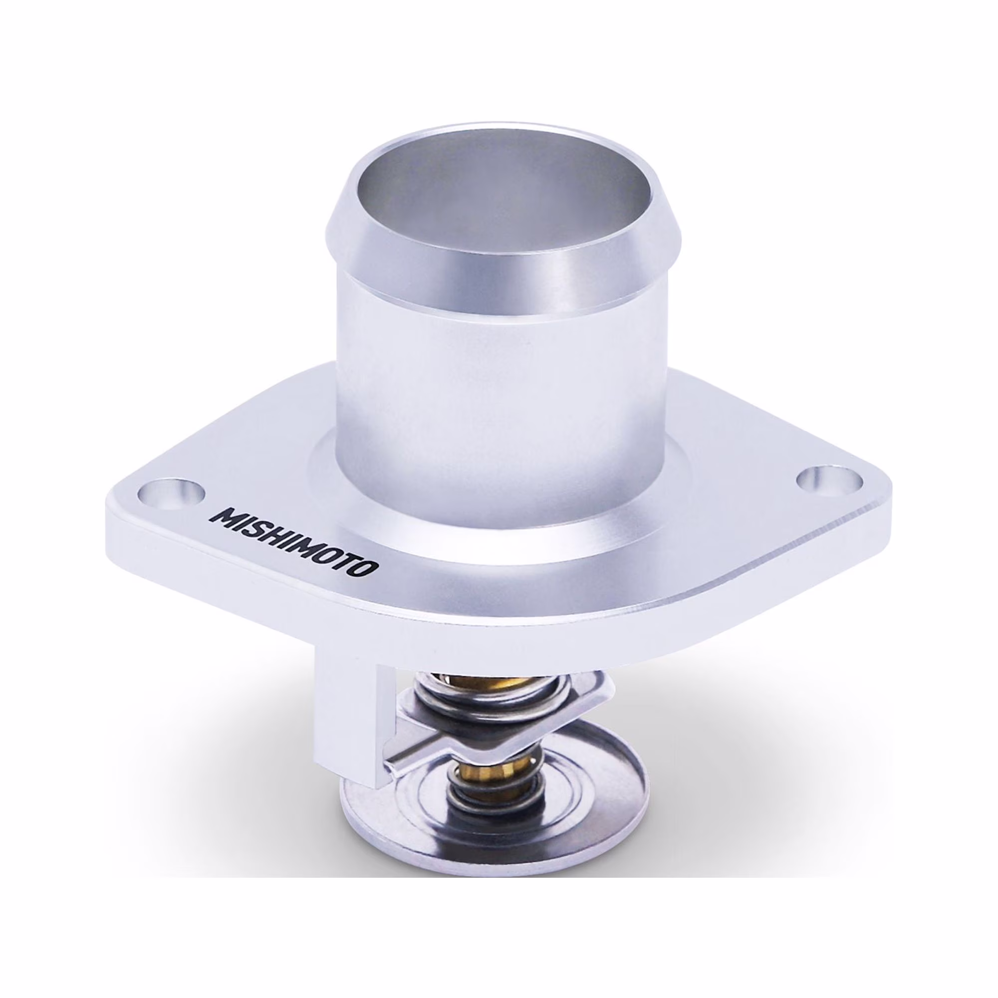 Mishimoto MMTS-F2D-03FH High-Temperature Low Temp Thermostat & CNC Housing Compatible With Ford 6.0 Powerstroke 2003-2007