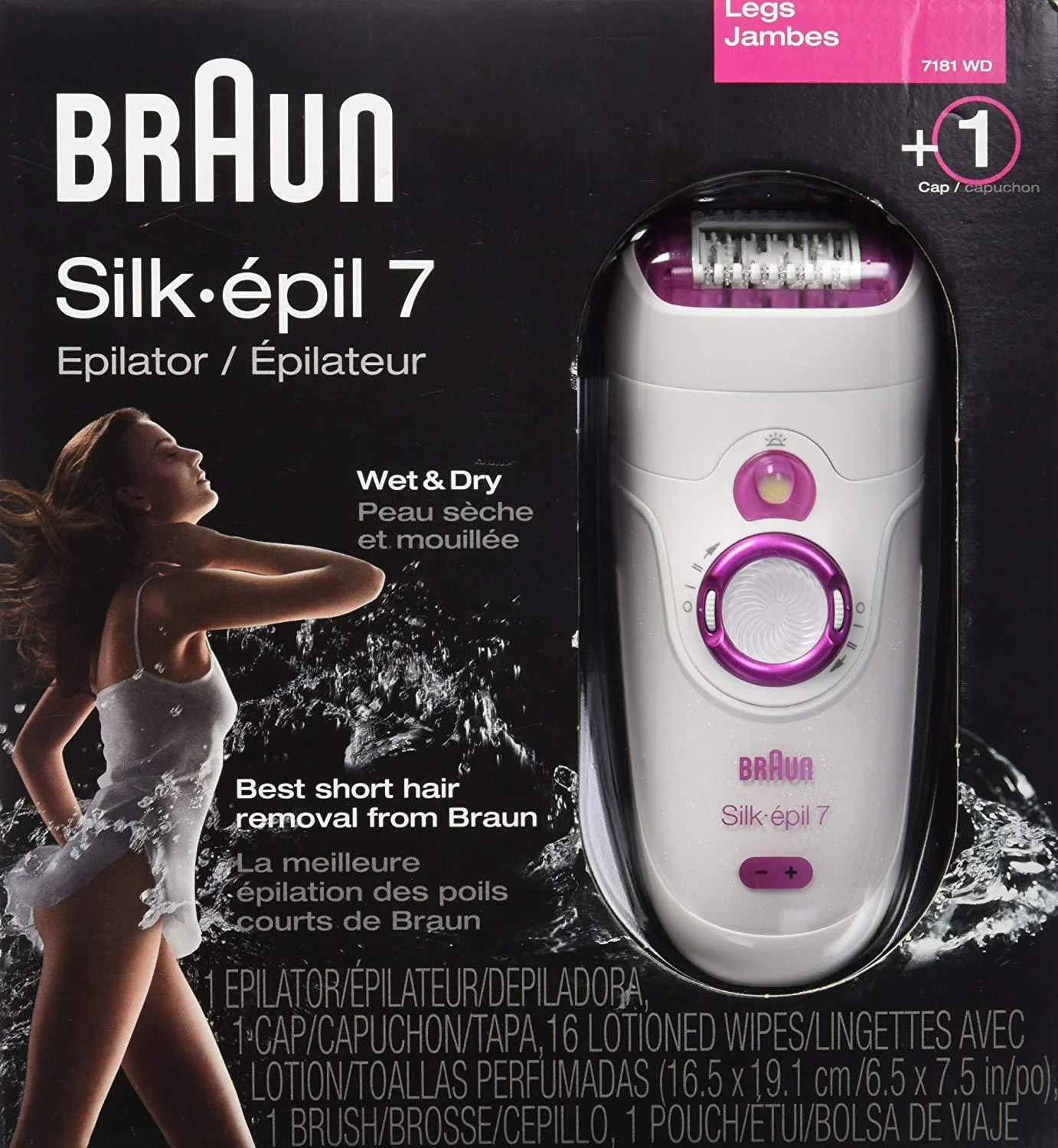 Braun Silk-pil 7 Legs 7181 WD - Epilator - white/lilac