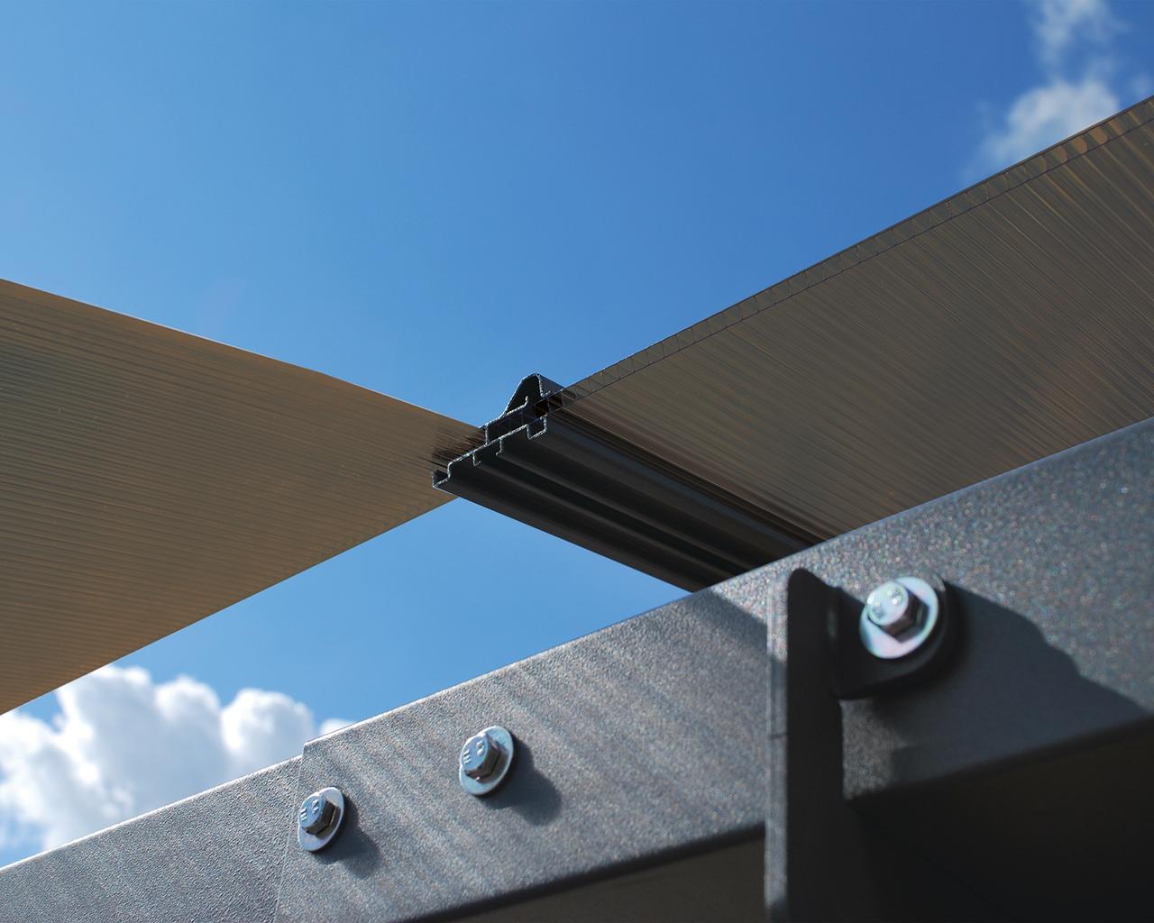 Palram - Canopia Tucson 4300 12' x 14' Polycarbonate/Aluminum Gazebo - Gray/Bronze