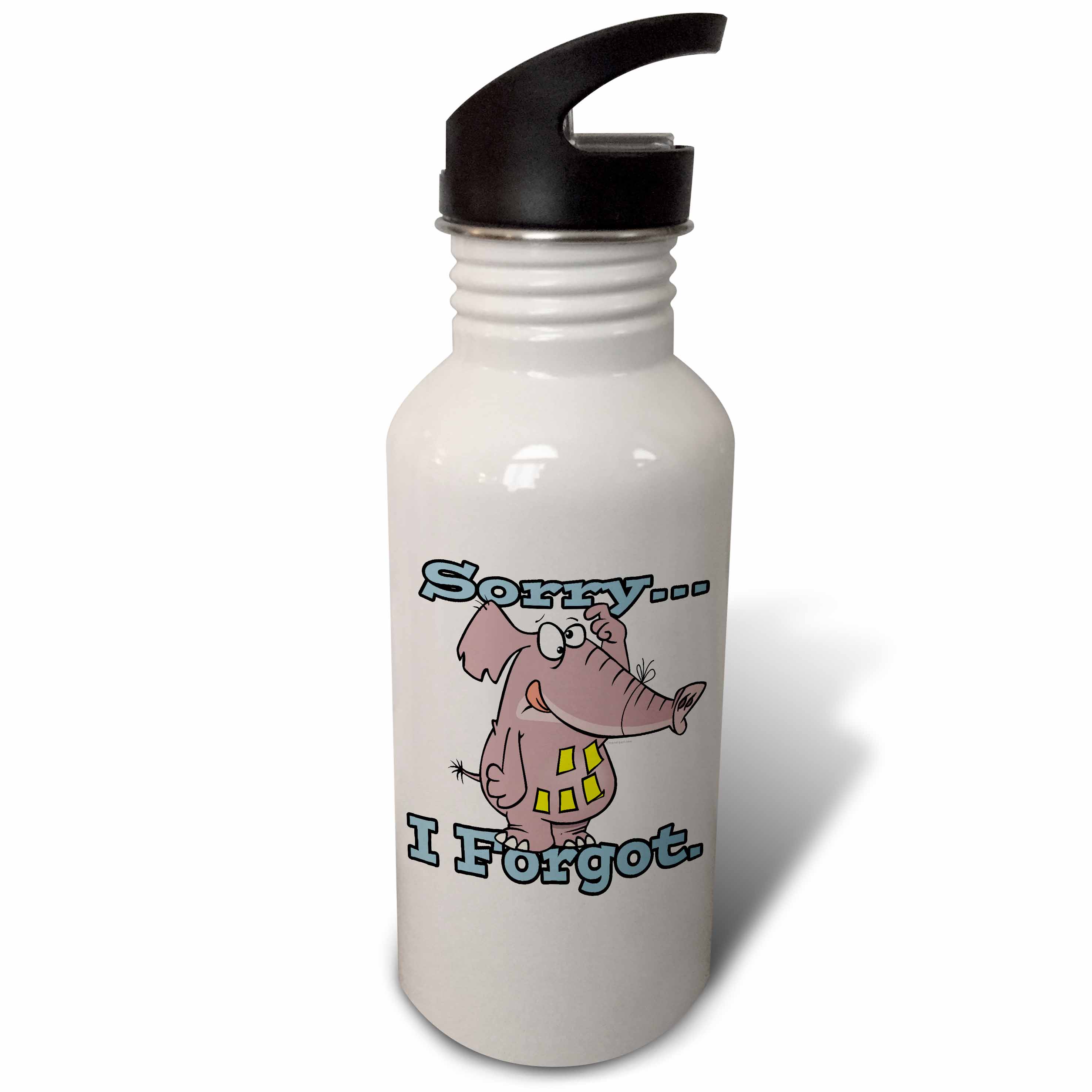Sorry I Forgot Funny Forgetful Elephant 21 oz Sports Water Bottle wb-104409-1
