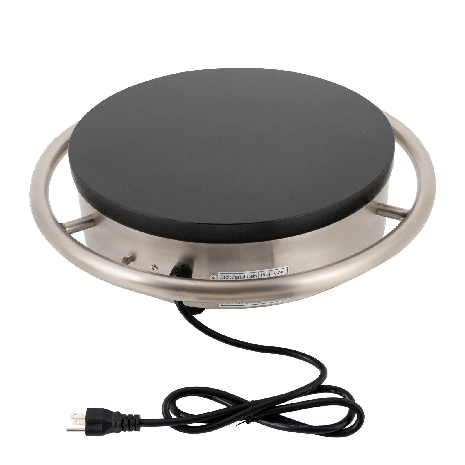 Professional Crepe Maker Machine Electric Frying Pan Griddle Pancakes Non-Stick