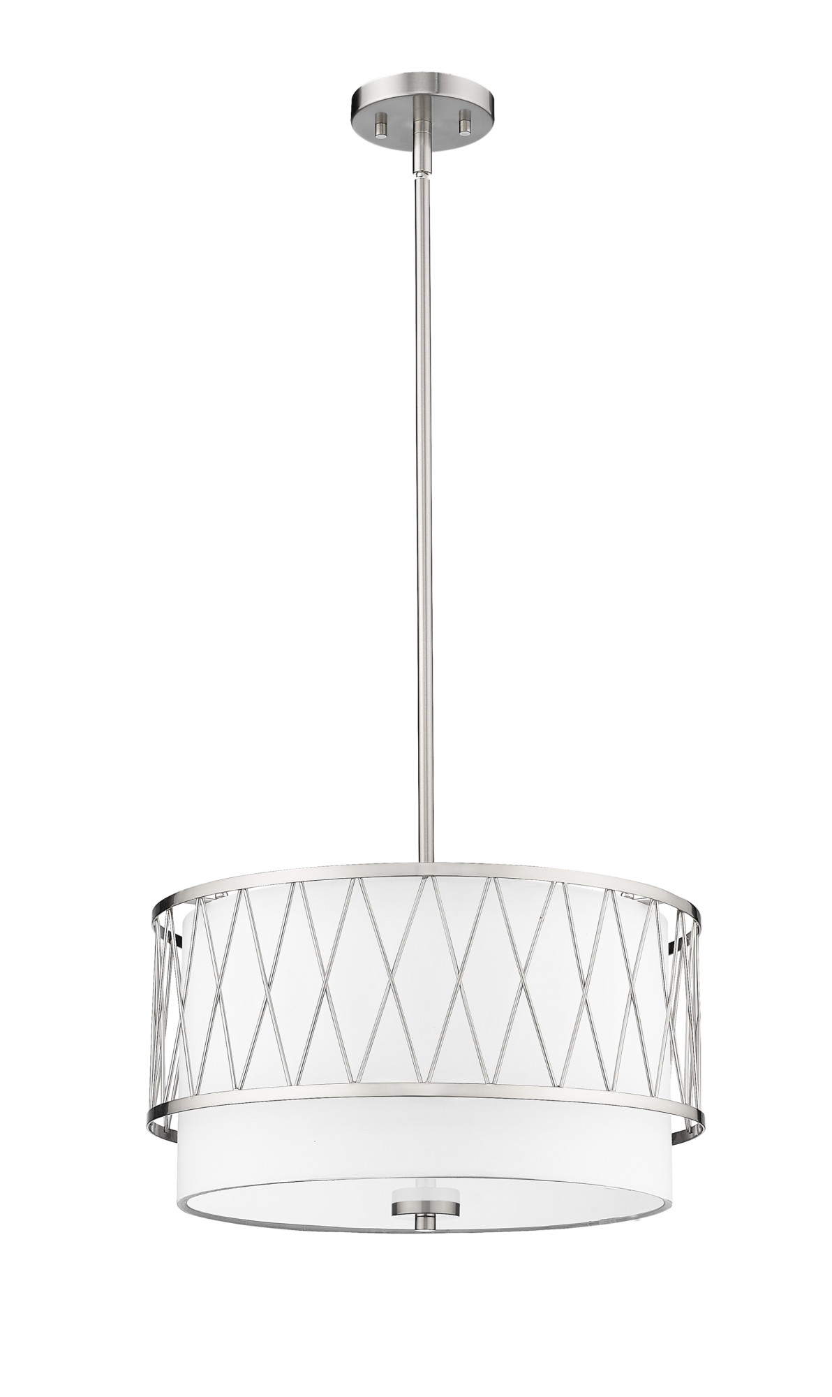 Z-Lite Dalton 3 Light Pendant in Matte Black/White