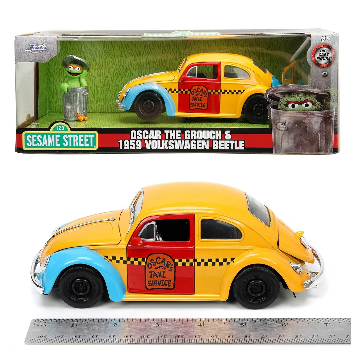 Jada Toys Hollywood Rides: Sesame Street - Oscar The Grouch & 1959 VW Beetle 1/24 Scale
