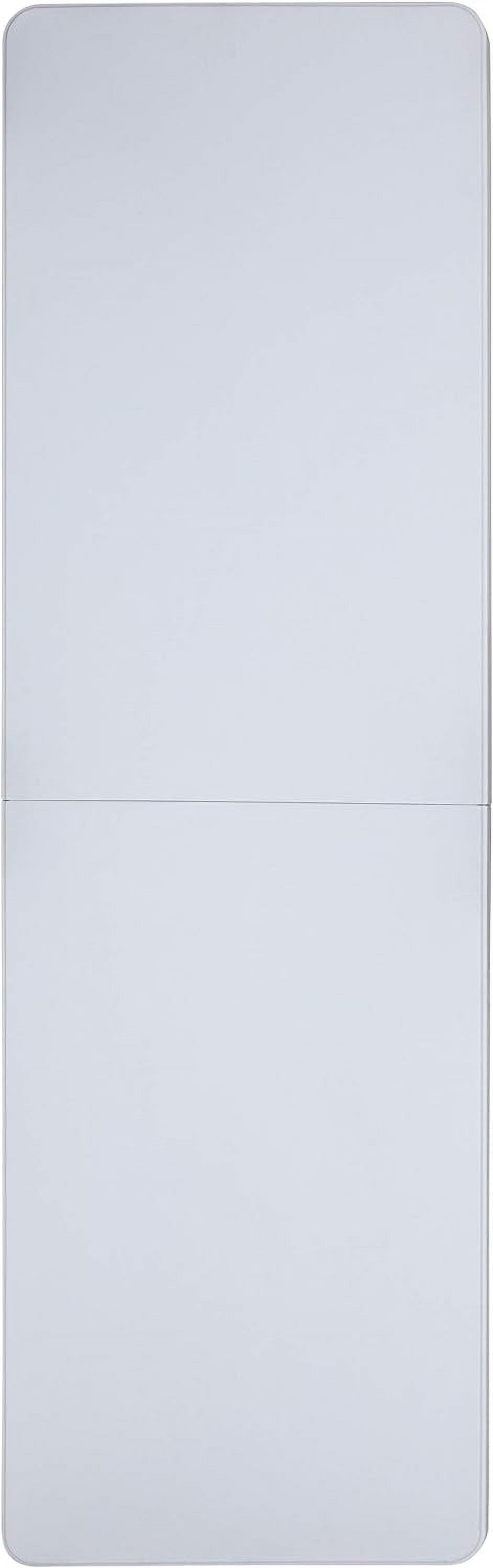 8-Foot Height Adjustable Bi-Fold Granite White Plastic Folding Table with Handle