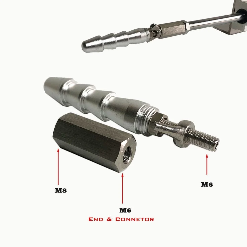 3 XLR Reciprocating Linear Motor Parts End Connector Pneumatic Fittings