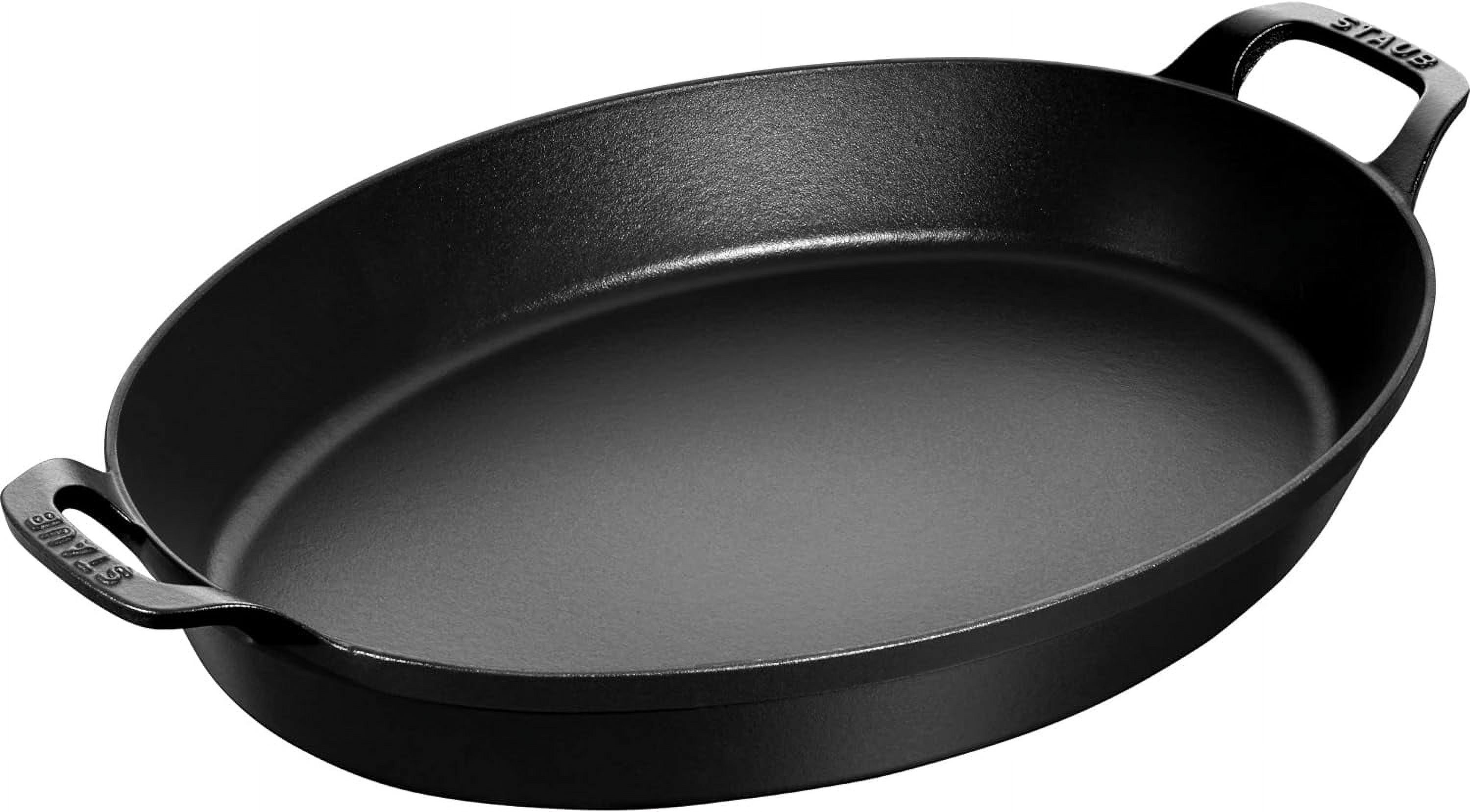 Cast Iron 14.5-Inch X 11.2-Inch Oval Baking Dish - Matte Black, Made In France