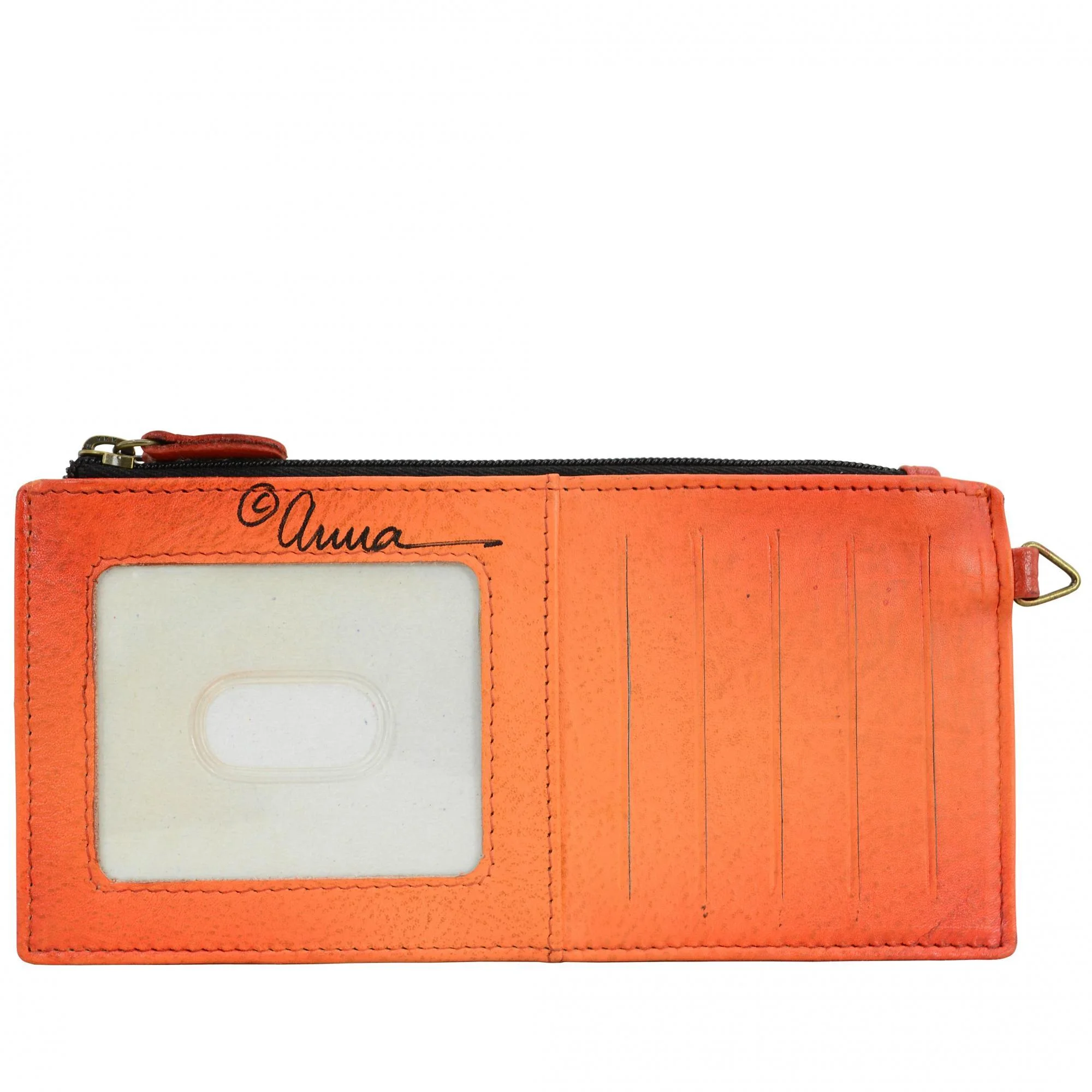 Anna by Anuschka Women's Hand Painted Genuine Leather Organizer Wallet - Floral Paradise