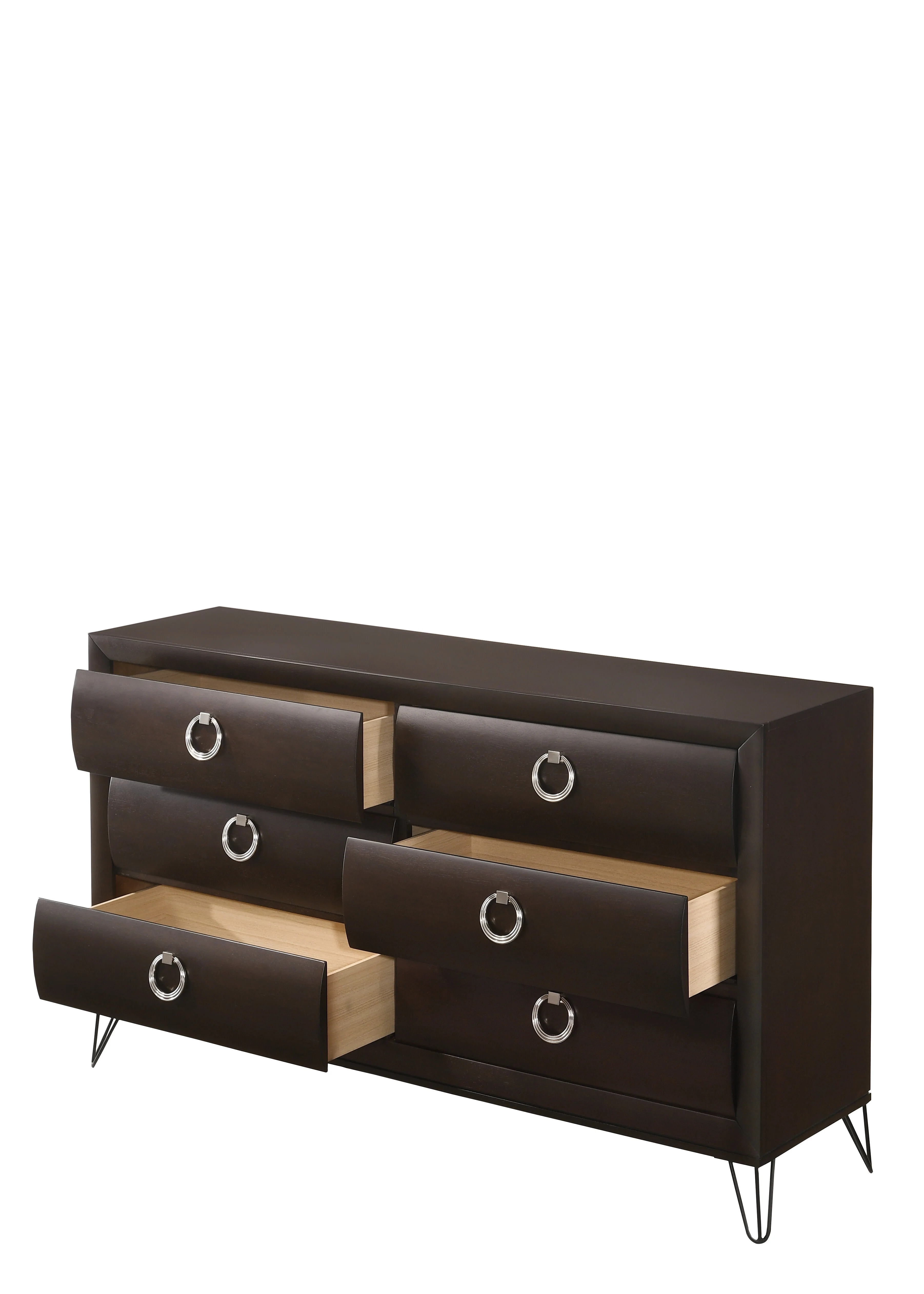 ACME Tablita 6-Drawer Wooden Dresser in Dark Merlot