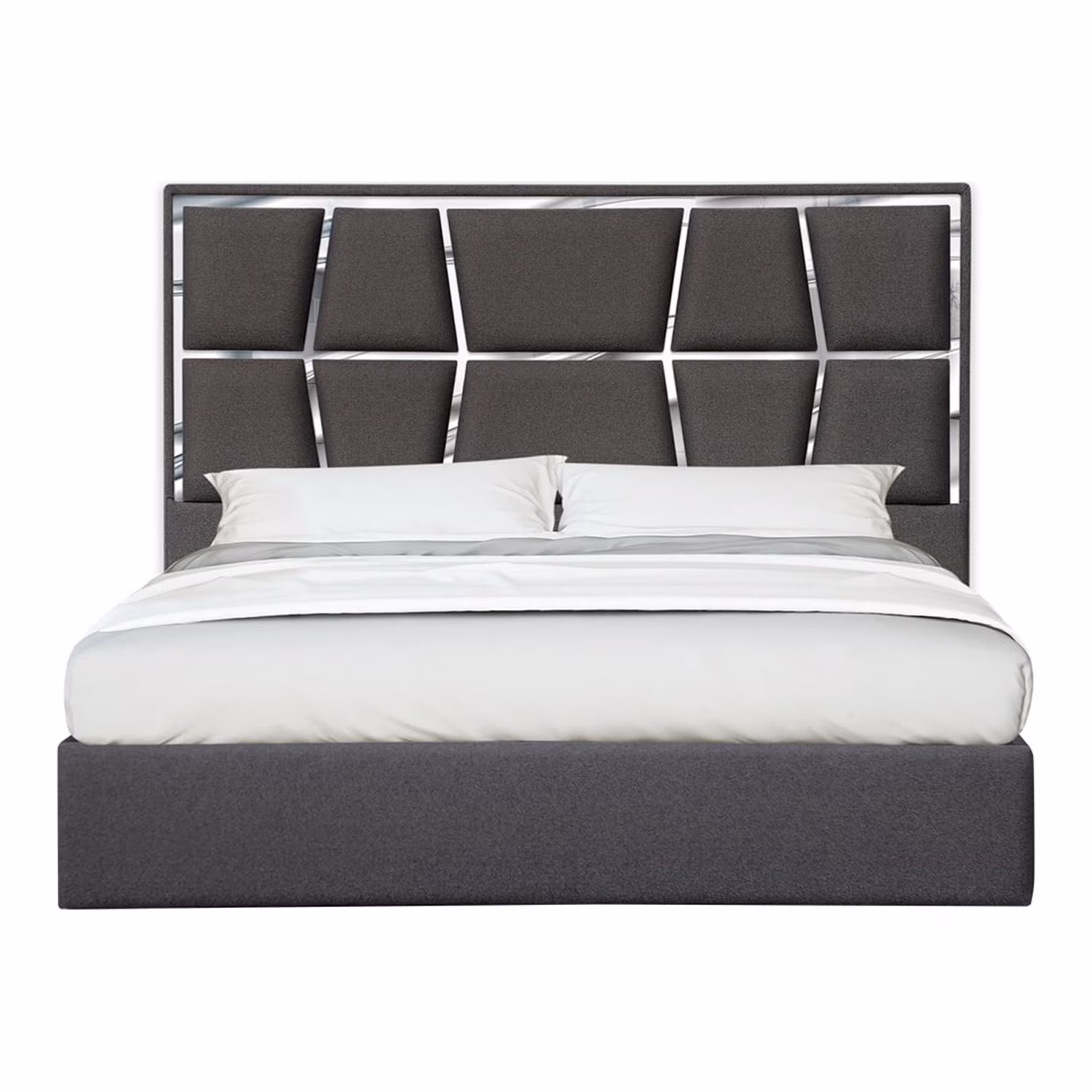 J&M Furniture Degas Queen Bed in Charcoal