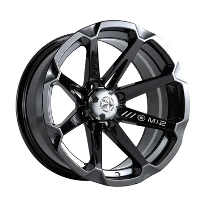 4/137 Motosport Alloys M12 Diesel Wheel 14x7 4.0 + 3.0 Black for Can-Am Maverick X3 Max X DS Turbo R 2017-2018
