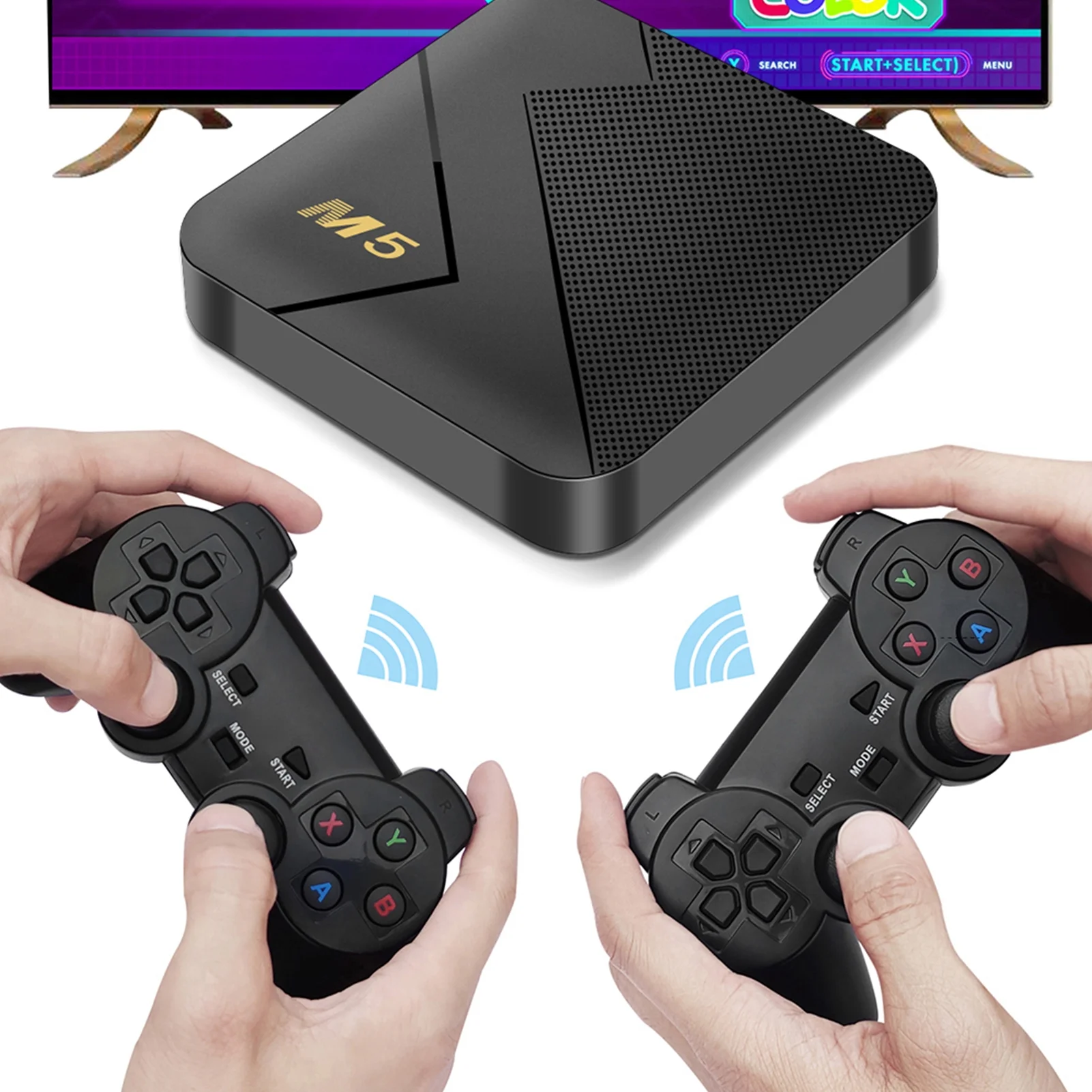 Game Console Handheld Gaming Consoles Retro Game Console Game Stick Game Box with 10000+ Built-in Retro Games Two Competitive Game Controllers