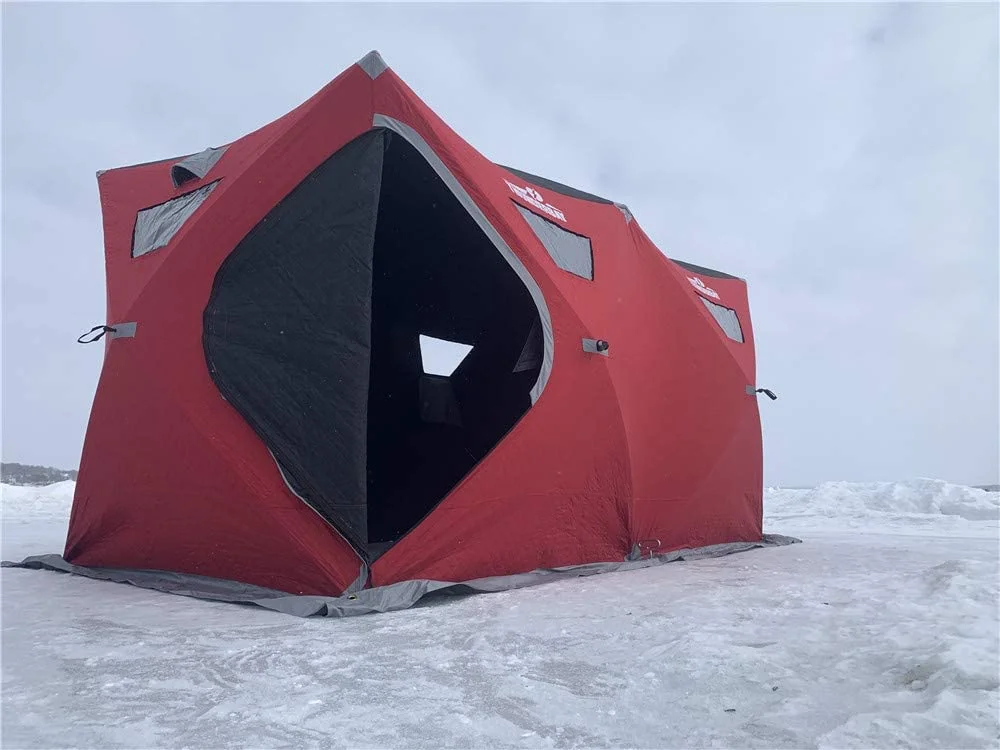 Thunderbay 6 Person Insulated Ice Fishing Tent, 300D Oxford Fabric Ice Fishing Shelter