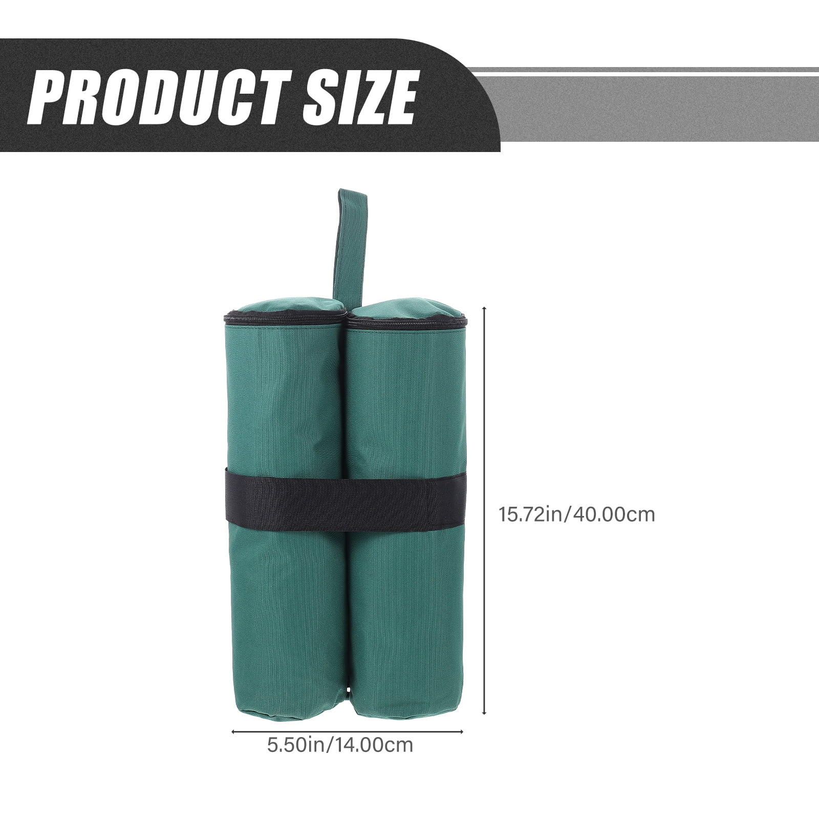 HOMEMAXS 2pcs Outdoor Tent Fixed Sandbags Thickened Sunshade Fixed Sandbags Tent Weights (Dark Green)