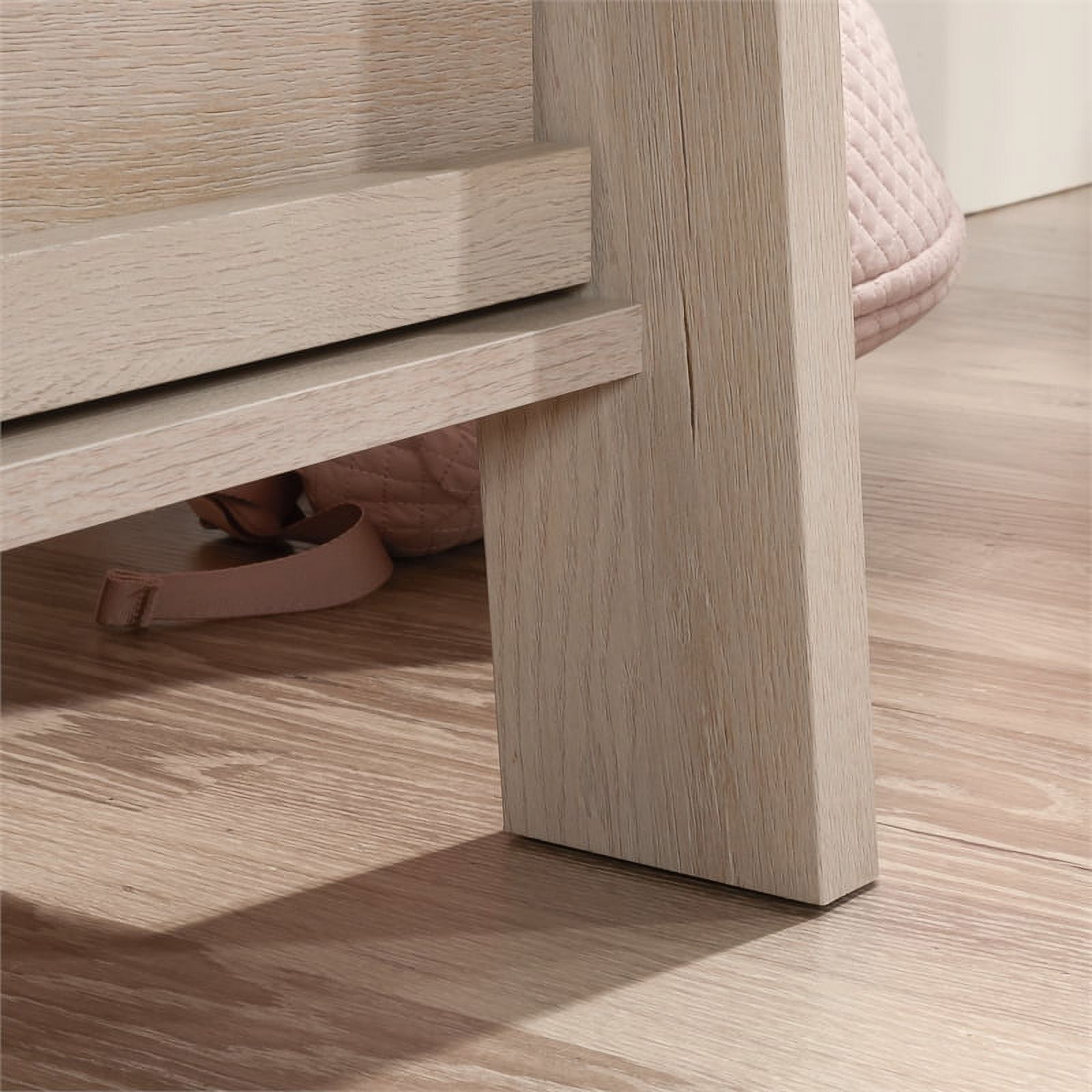 Sauder Trestle 4-Drawer Bedroom Dresser in Chalked Dressernut, Chalked Chestnut Finish