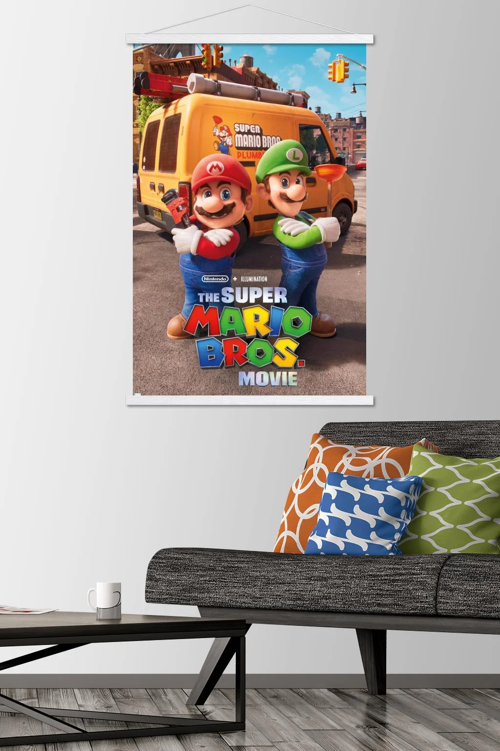 The Super Mario Bros. Movie - Brooklyn Key Art Wall Poster with Magnetic Frame, 22.375