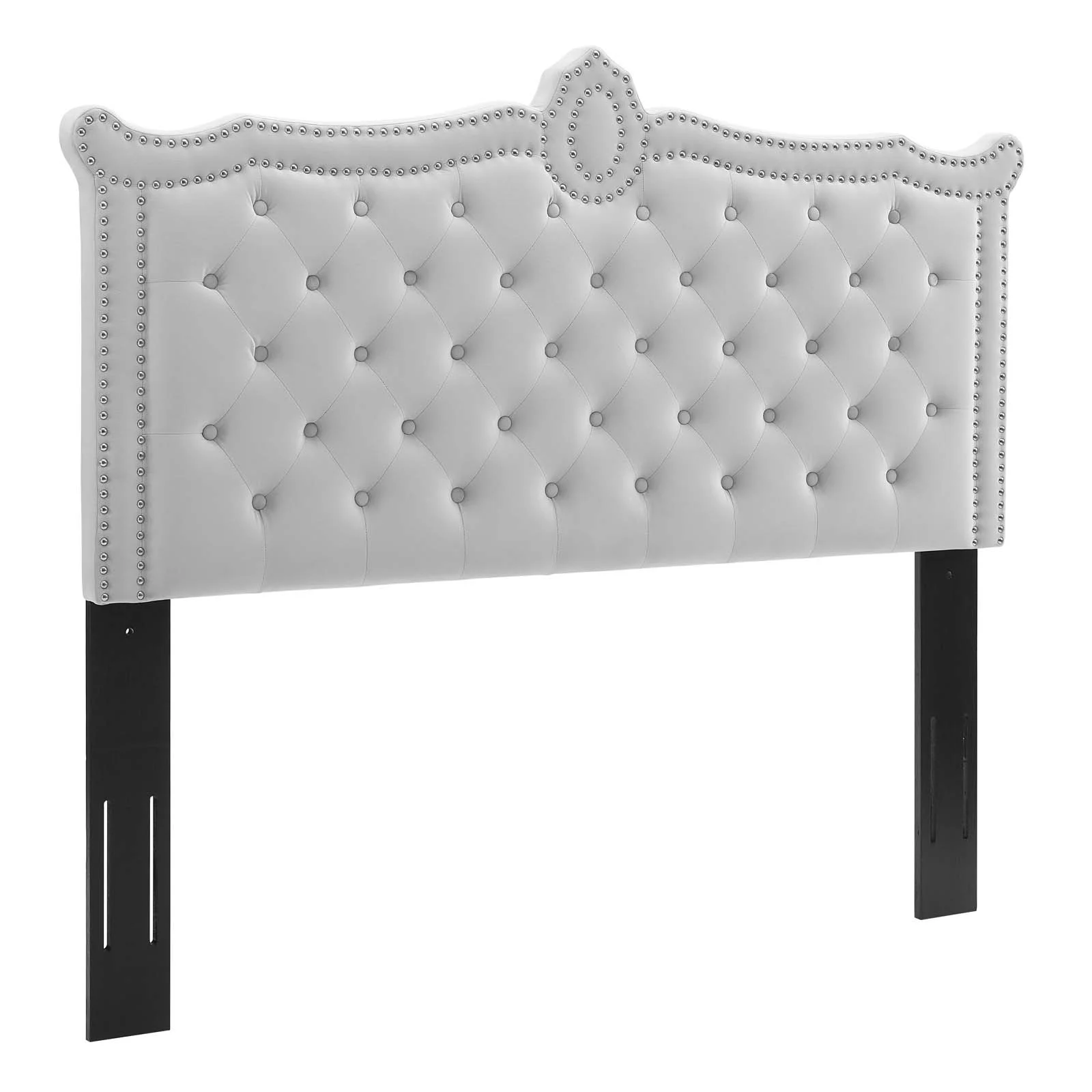 Modway Louisa Tufted Performance Velvet King/California King Headboard in Light Gray