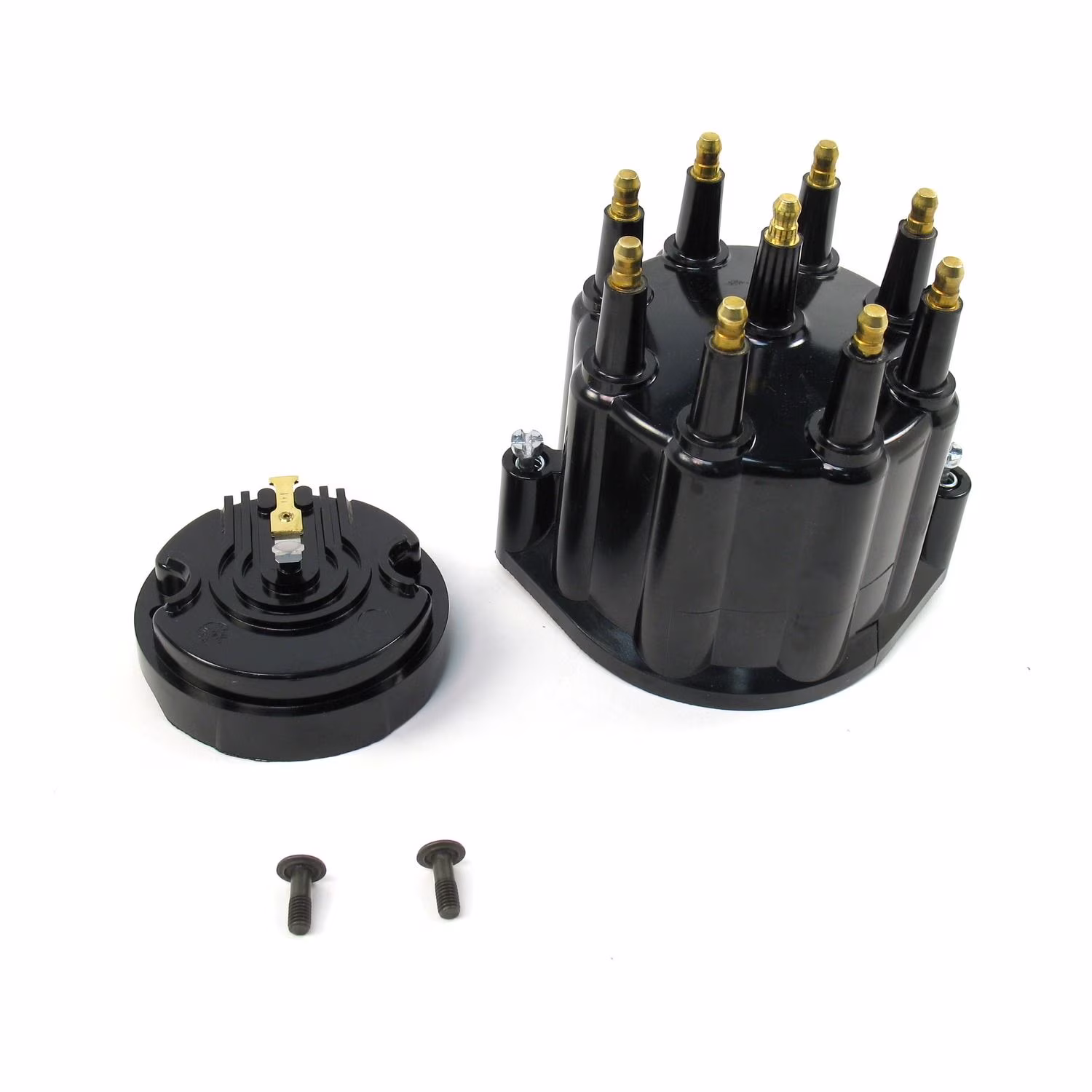 Pertronix D600710 Black Male Cap and Rotor for Flame-Thrower Billet Distributor 8 Cylinder Engine