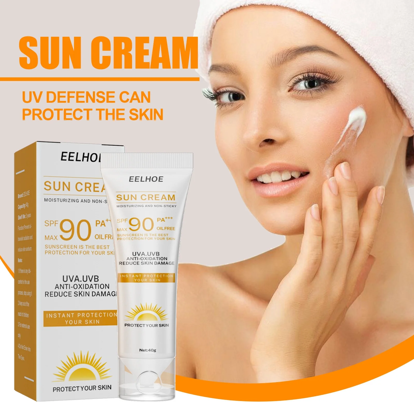 Daily Moisturizer with SPF Tinted Face Sunscreen with Hyaluronic Acid, SPF 90PA+++Face Sunscreen, Non greasy 3PCS