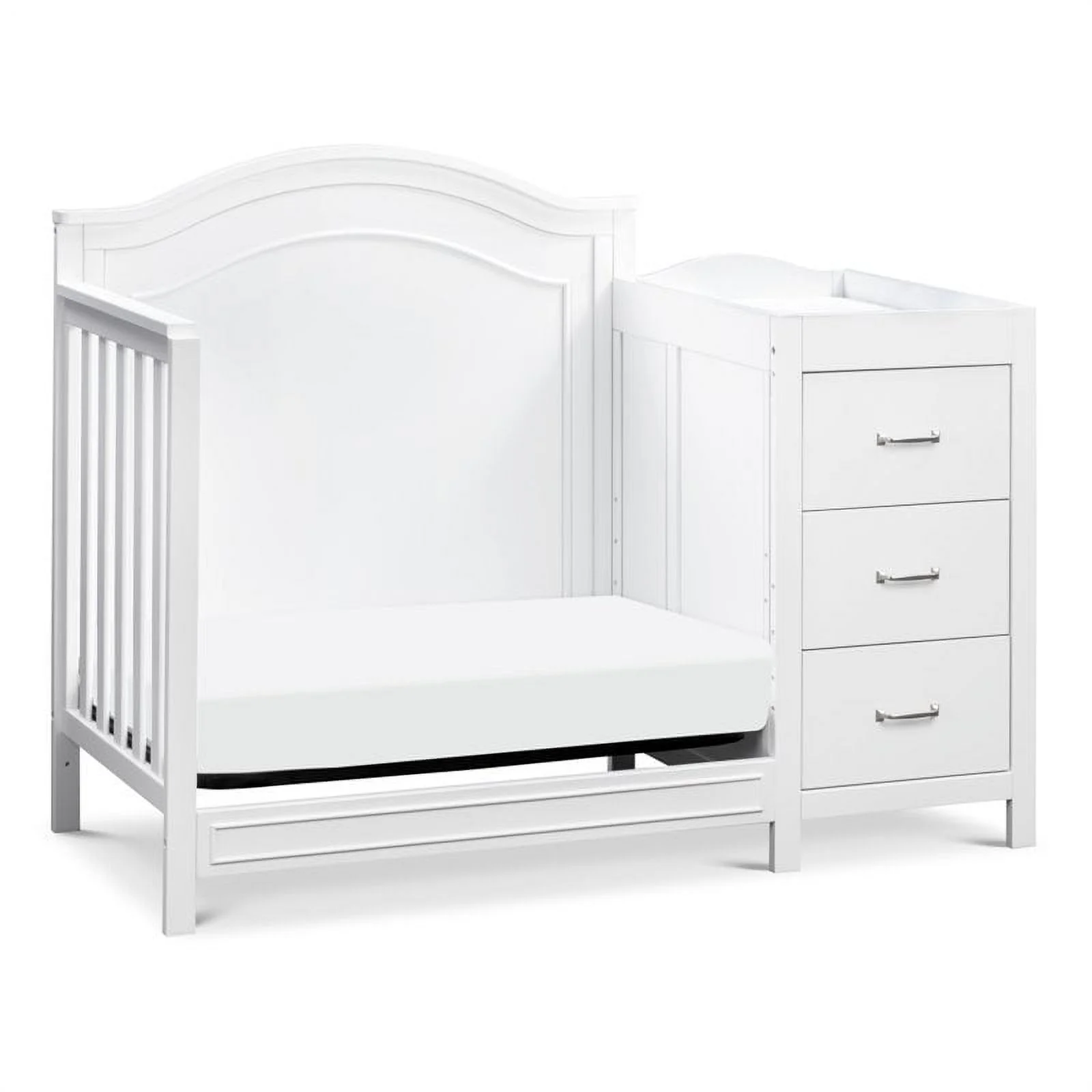 DaVinci Charlie 4-in-1 Convertible Mini Crib & Changer in White
