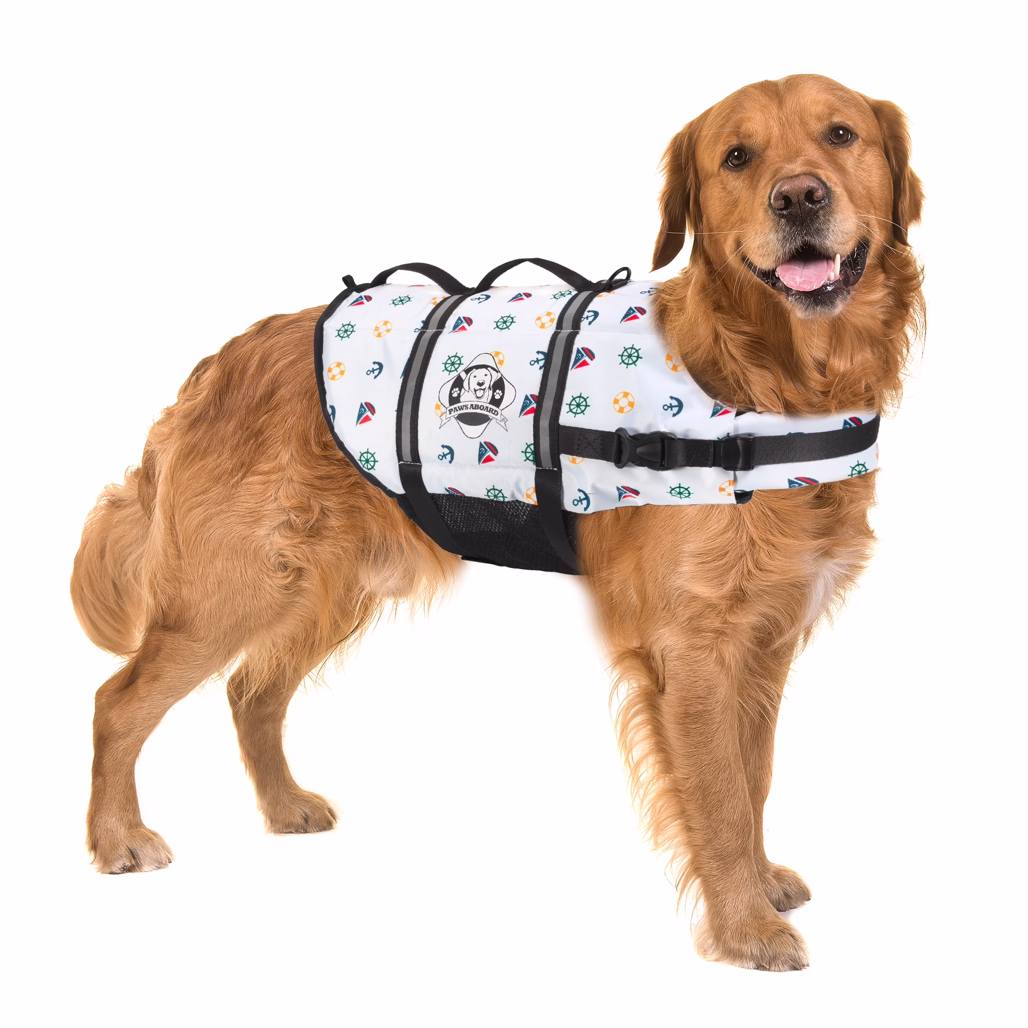 Paws Aboard Dog Life Jacket Large Nautical