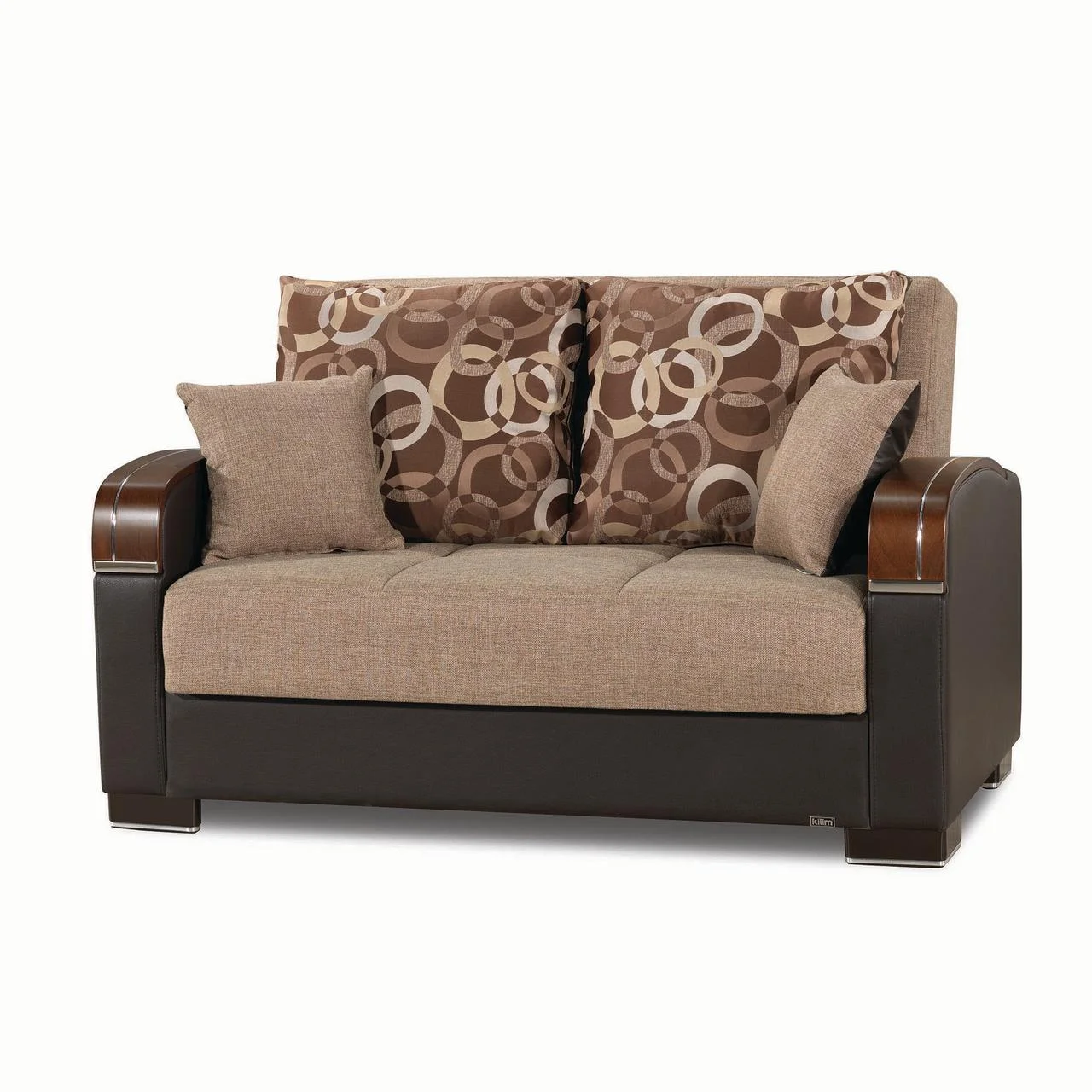 Ottomanson Founders Sleeper Loveseat, Brown Chenille